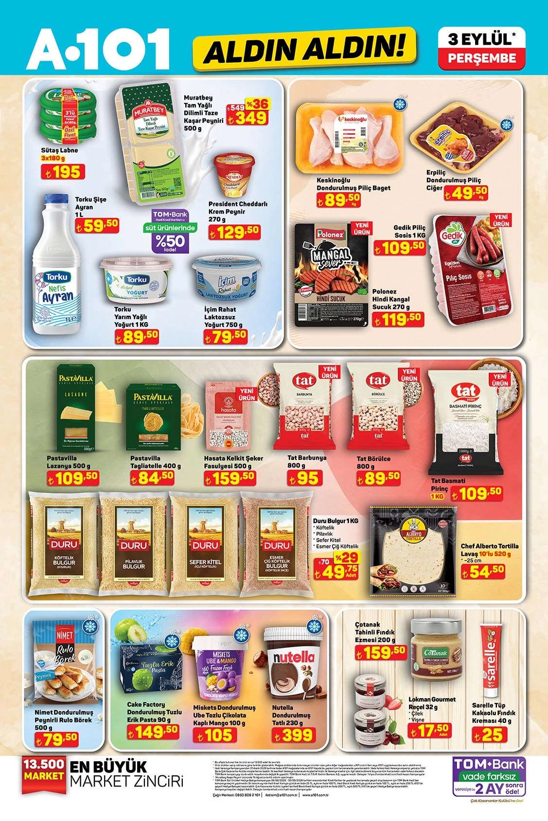 A101 Broşürü 3 Eylül Aldın Aldın
