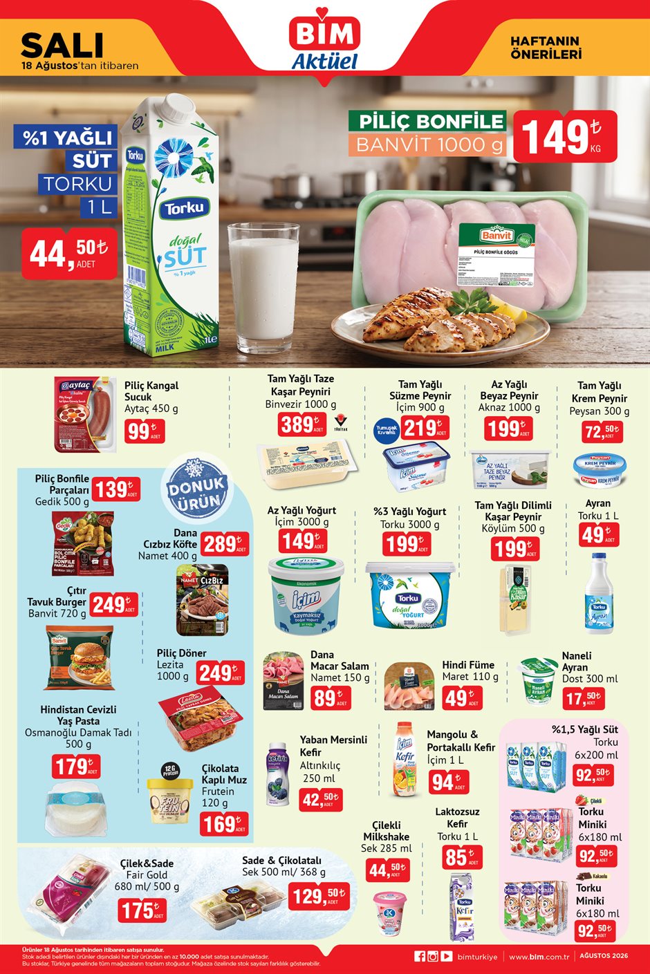 BİM Broşürü 18 Ağustos Salı — sayfa 1
