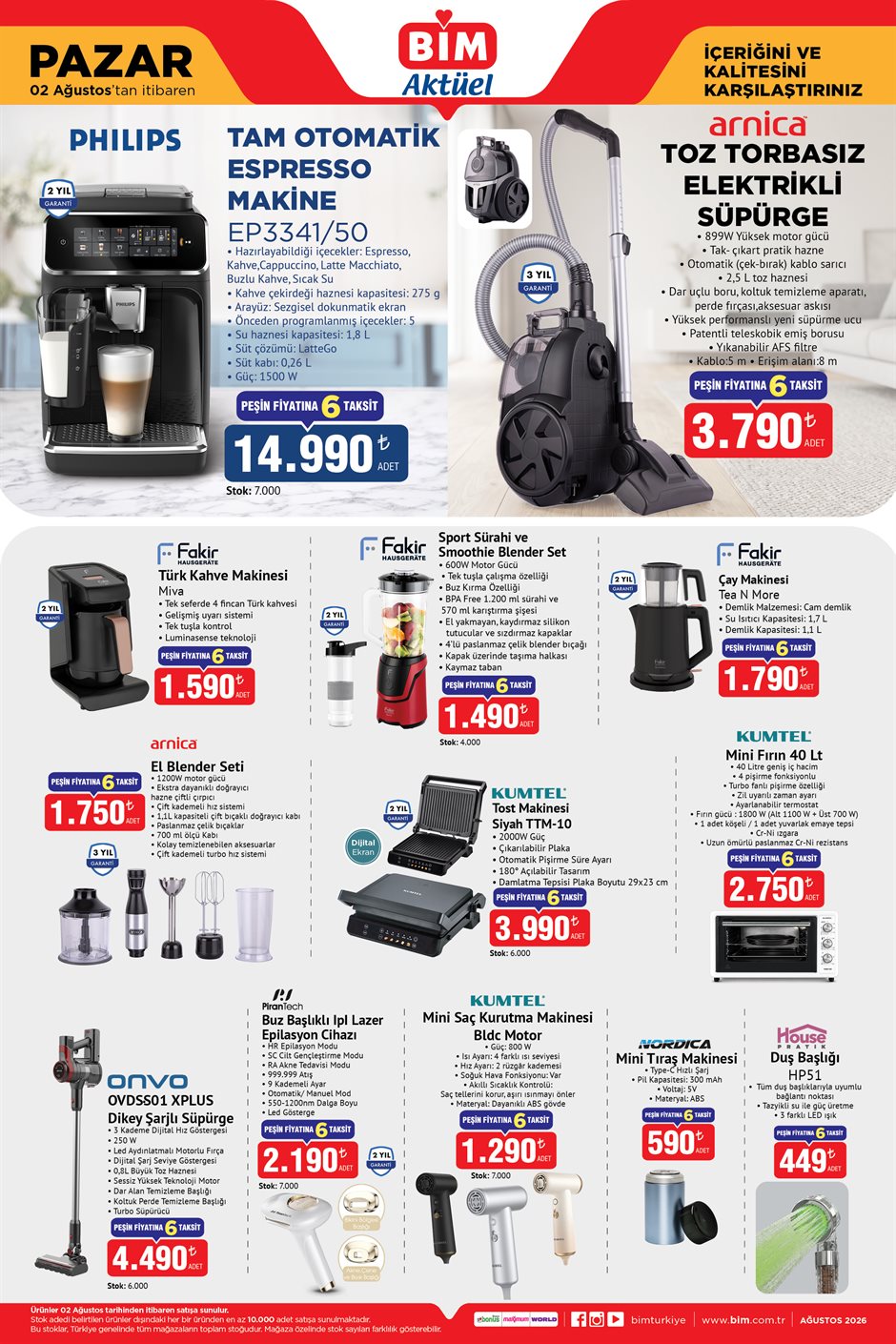 BİM Broşürü 02 Ağustos Pazar — sayfa 1