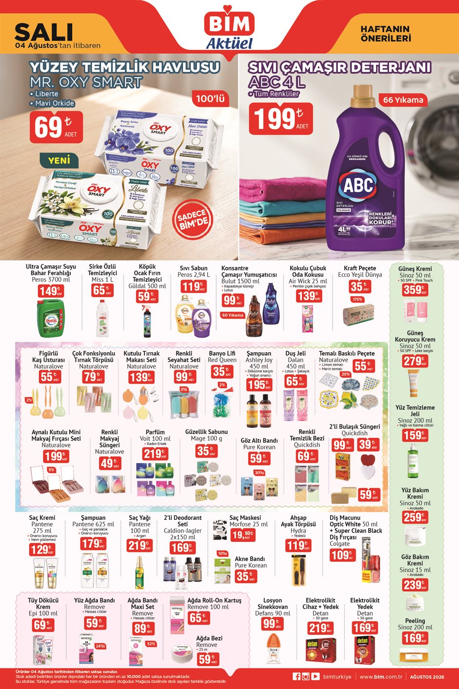 BİM Broşürü 04 Ağustos Salı