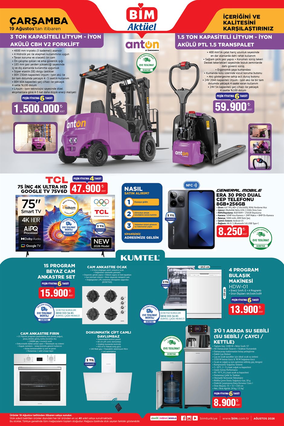 BİM Broşürü 19 Ağustos Çarşamba