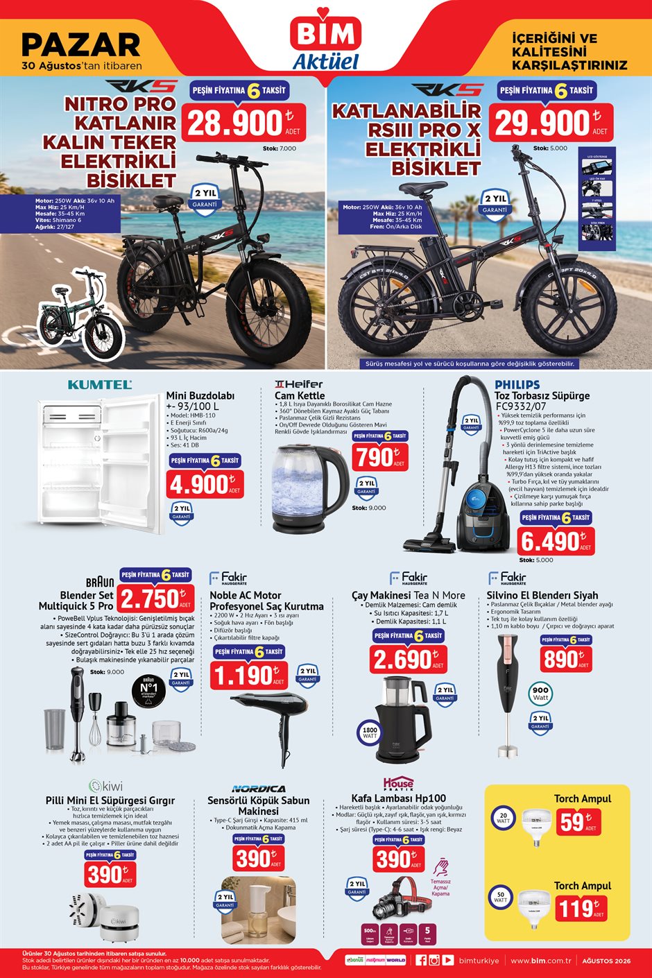 BİM Broşürü 30 Ağustos Pazar