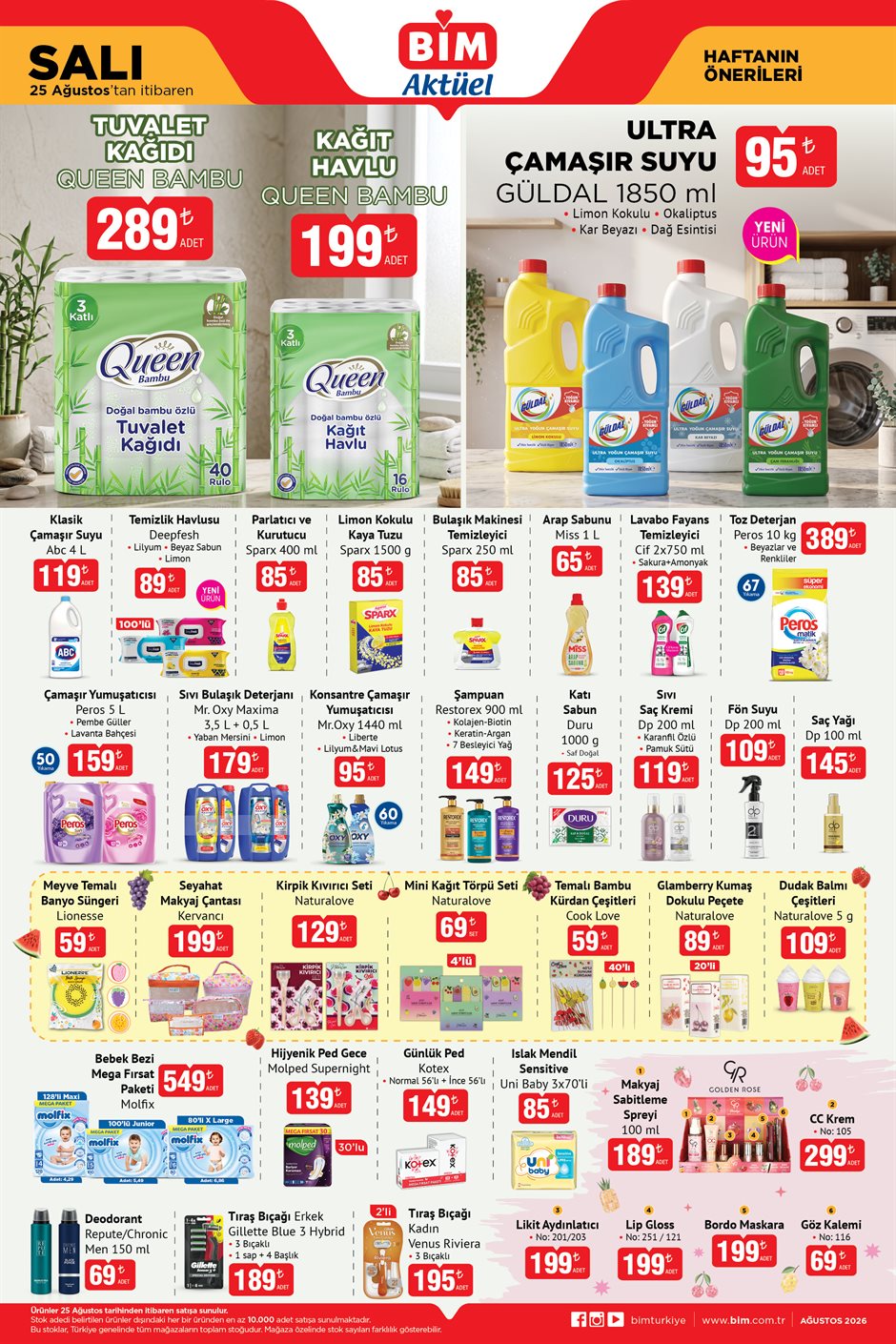 BİM Broşürü 25 Ağustos Salı