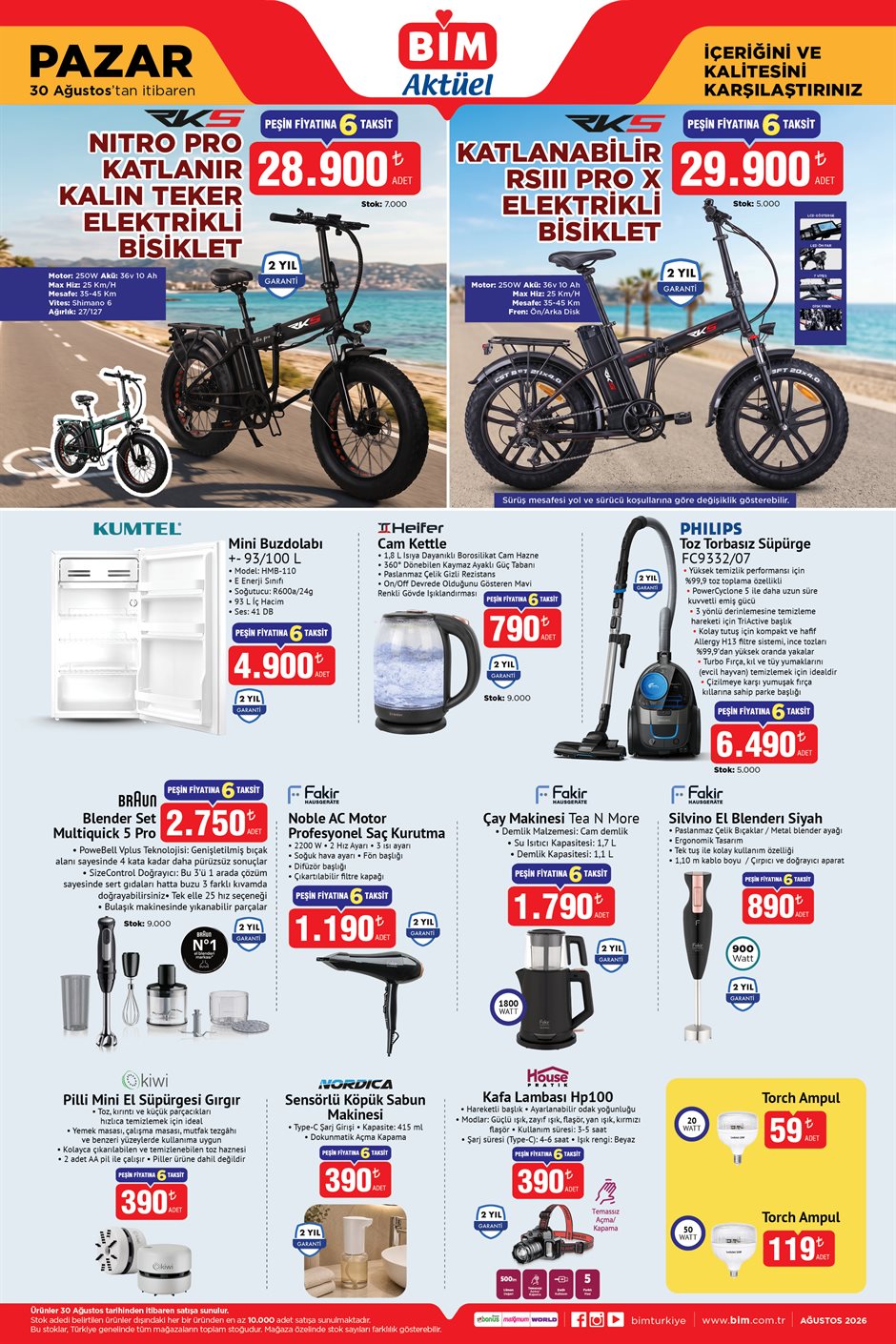 BİM Broşürü 30 Ağustos Pazar