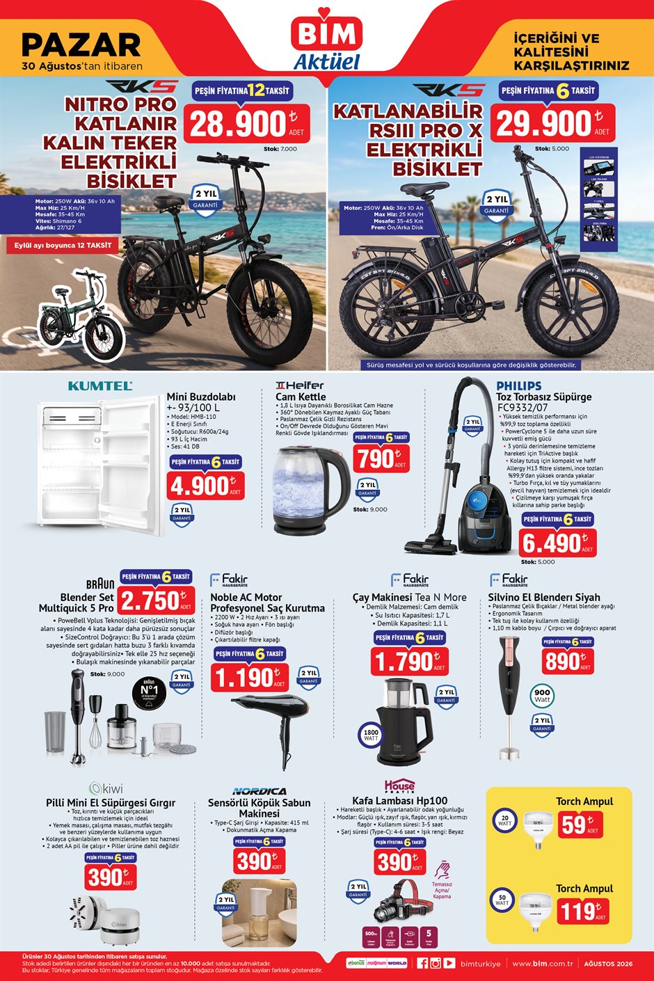 BİM Broşürü 30 Ağustos Pazar