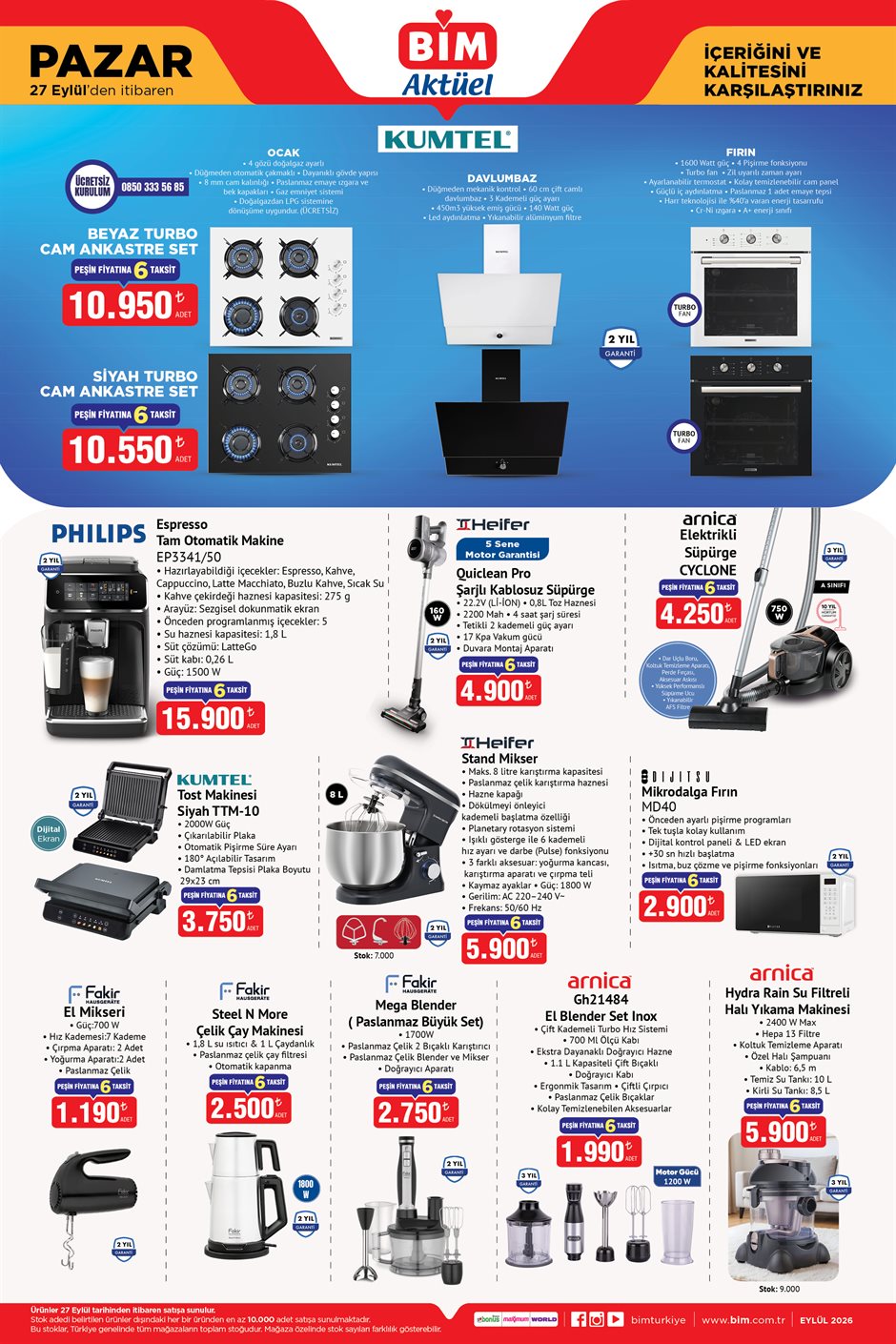 BİM Broşürü 27 Eylül Pazar — sayfa 1