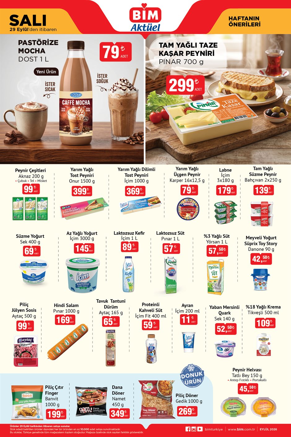 BİM Broşürü 29 Eylül Salı — sayfa 1