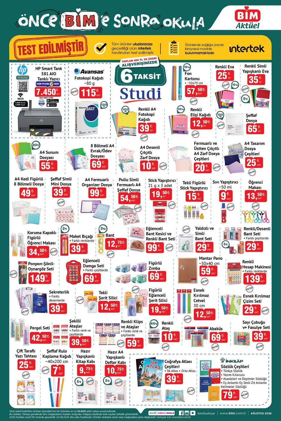 BİM Broşürü 23 Ağustos Kırtasiye — sayfa 6