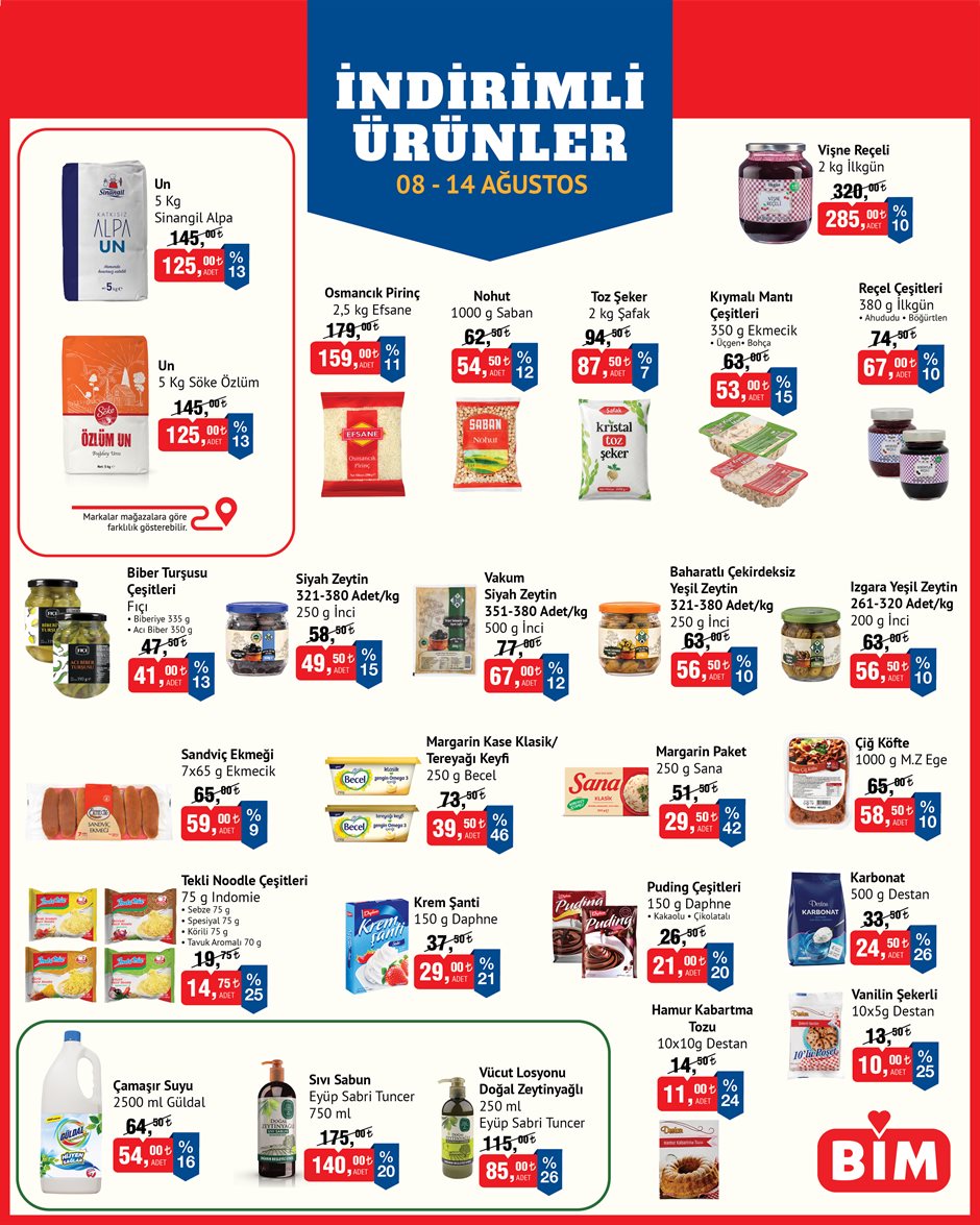 BİM Broşürü 08-14 Ağustos — sayfa 1