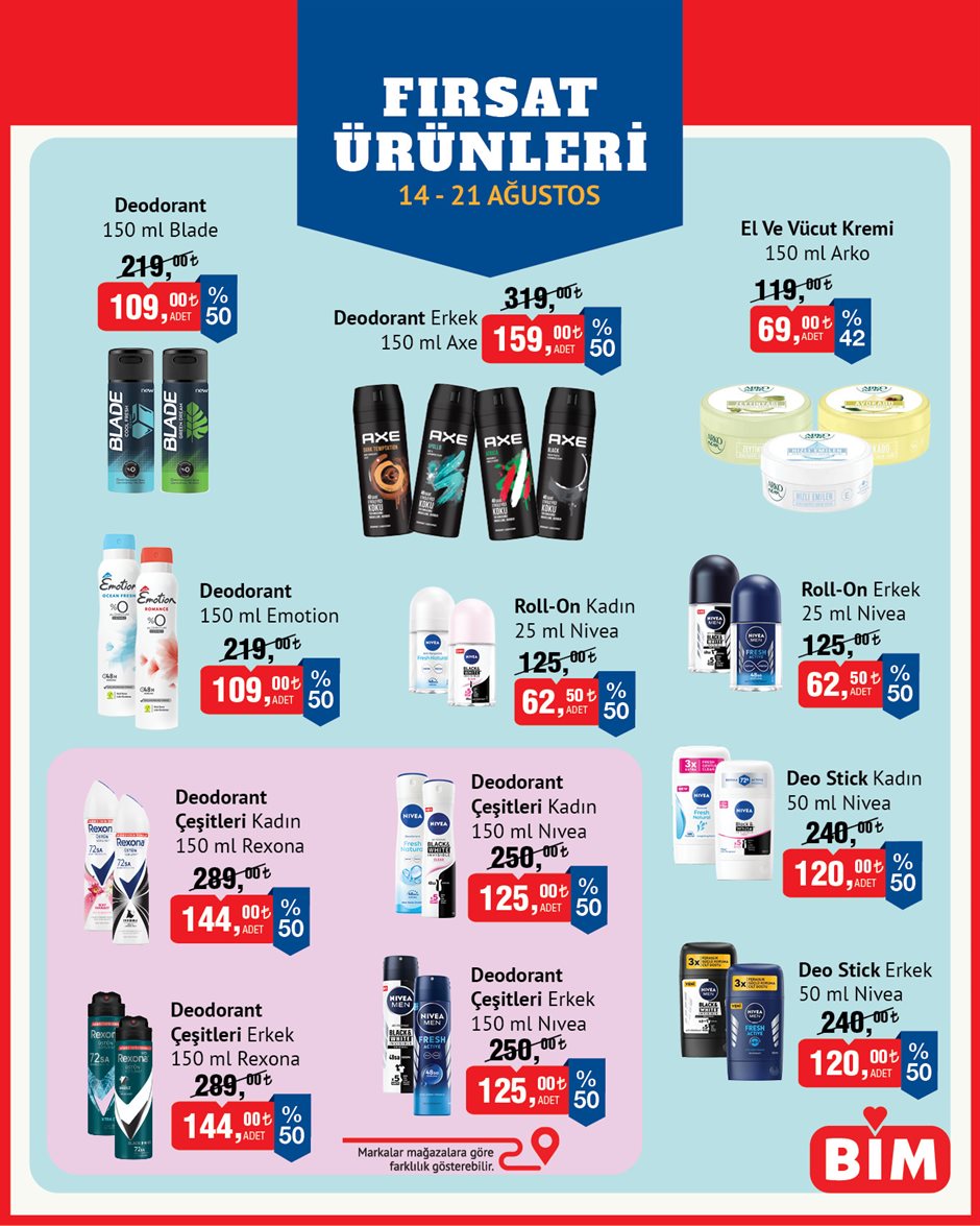 BİM Broşürü 14-21 Ağustos