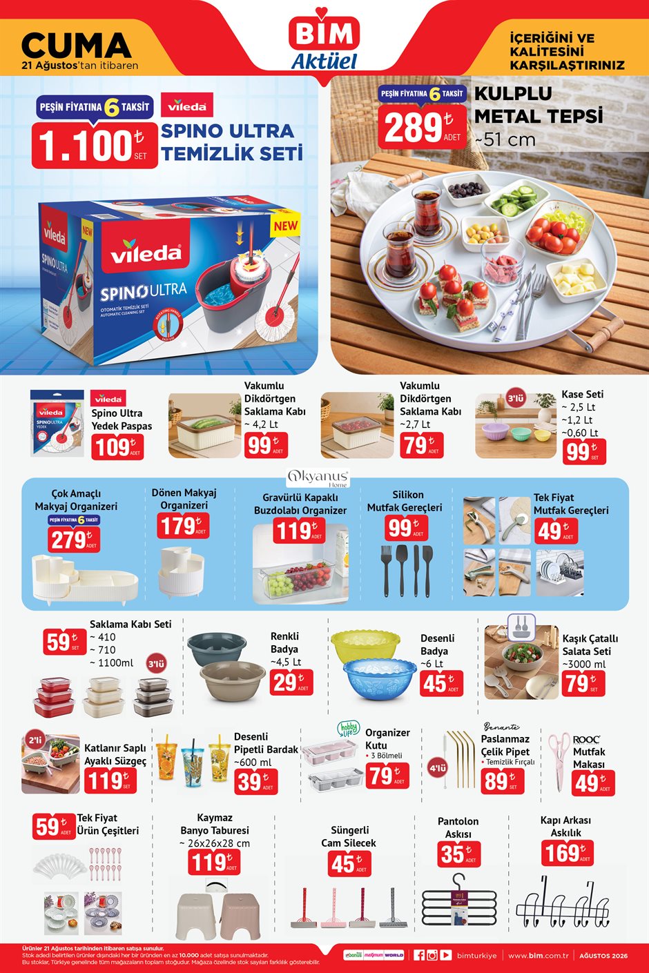 BİM Broşürü 21 Ağustos Cuma