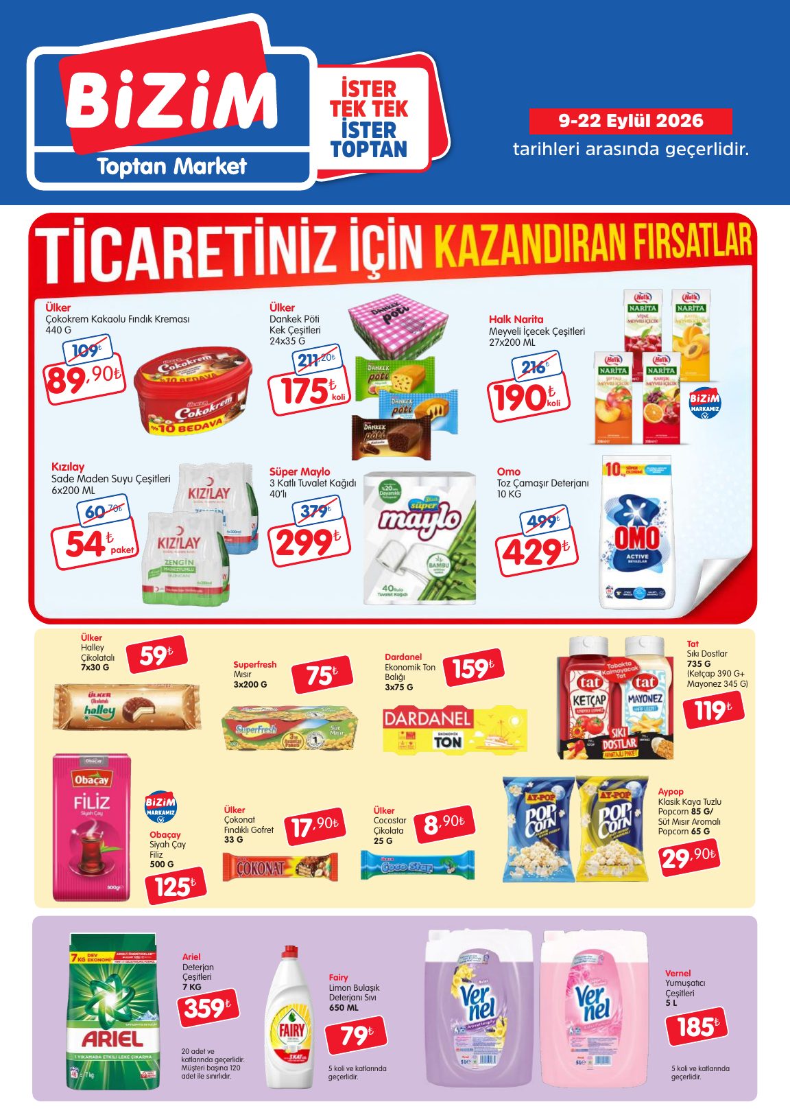 Bizim Toptan Broşürü Geleneksel Kanal Fırsat Bülteni