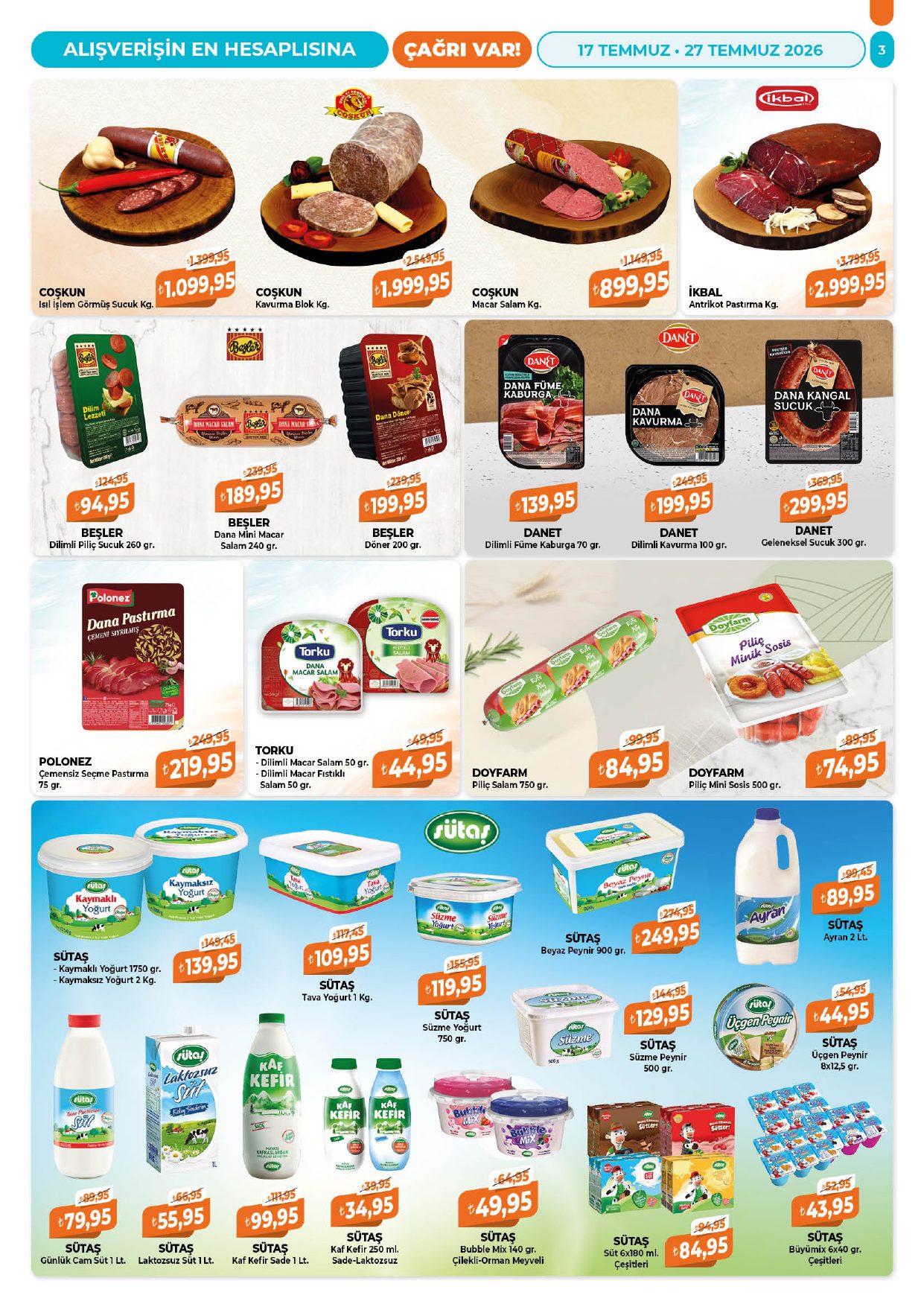 Çağrı Market Broşürü 17 - 27 Temmuz — sayfa 3
