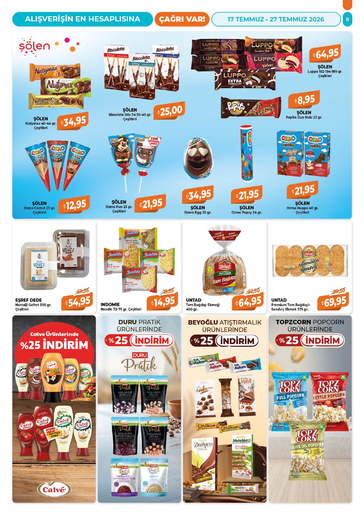 Çağrı Market Broşürü 17 - 27 Temmuz — sayfa 8