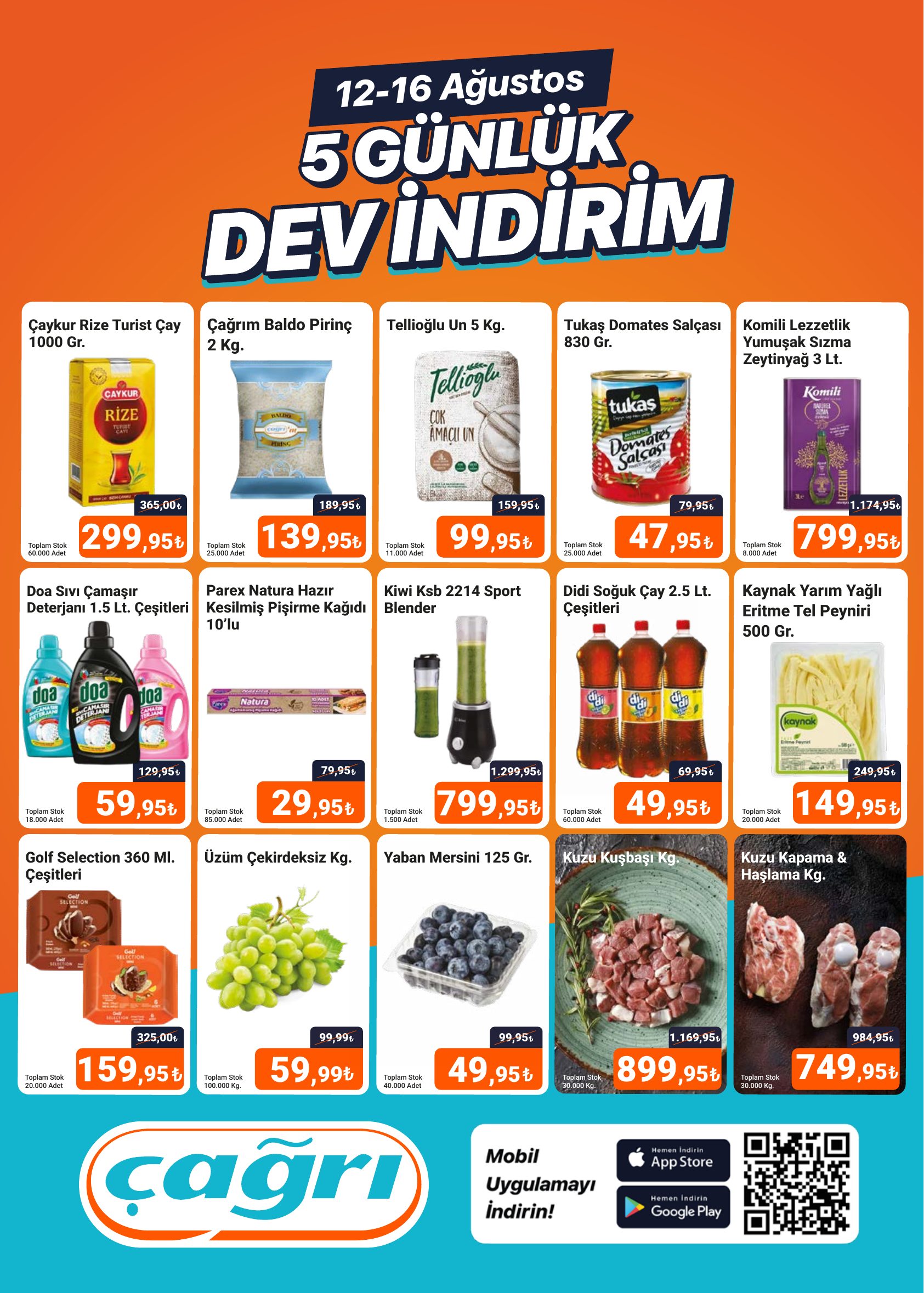Çağrı Market Broşürü 5 Günlük Dev İndirim — sayfa 1