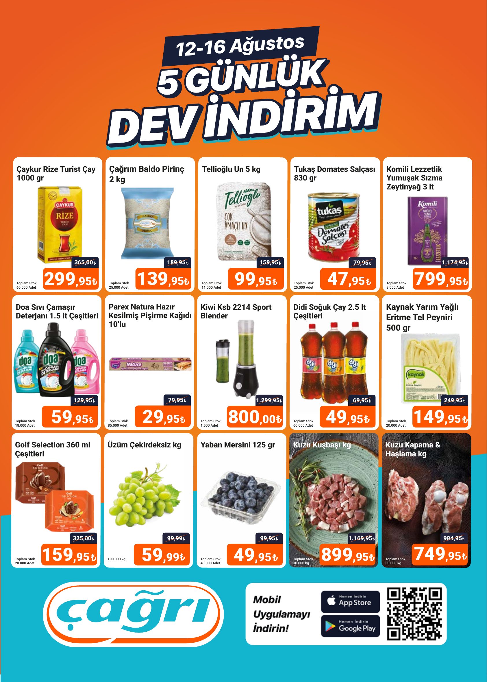Çağrı Market Broşürü 5 Günlük Dev İndirim
