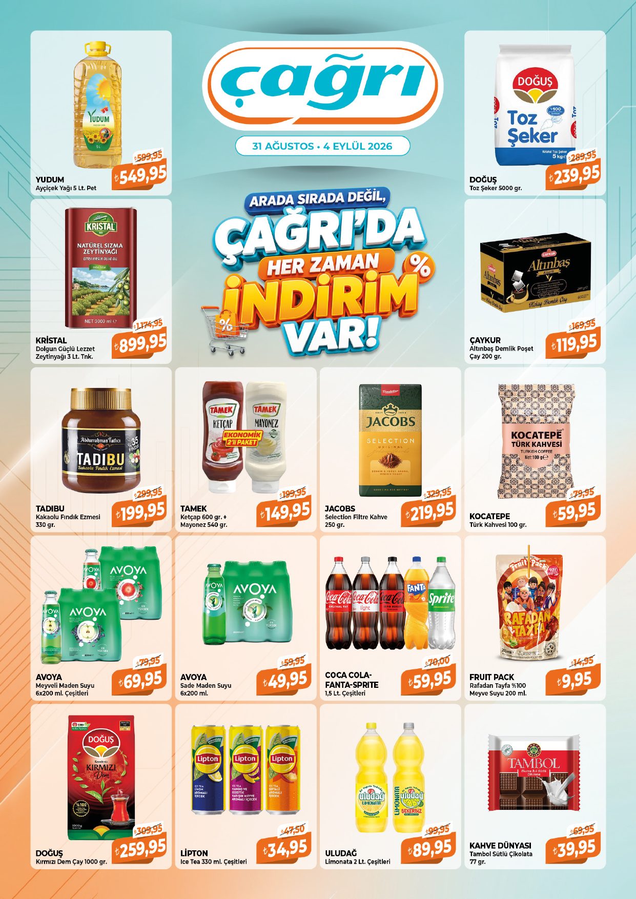 Çağrı Market Broşürü 31 Ağustos-4 Eylül- Çağrı'da Hep İndirim Var! — sayfa 2