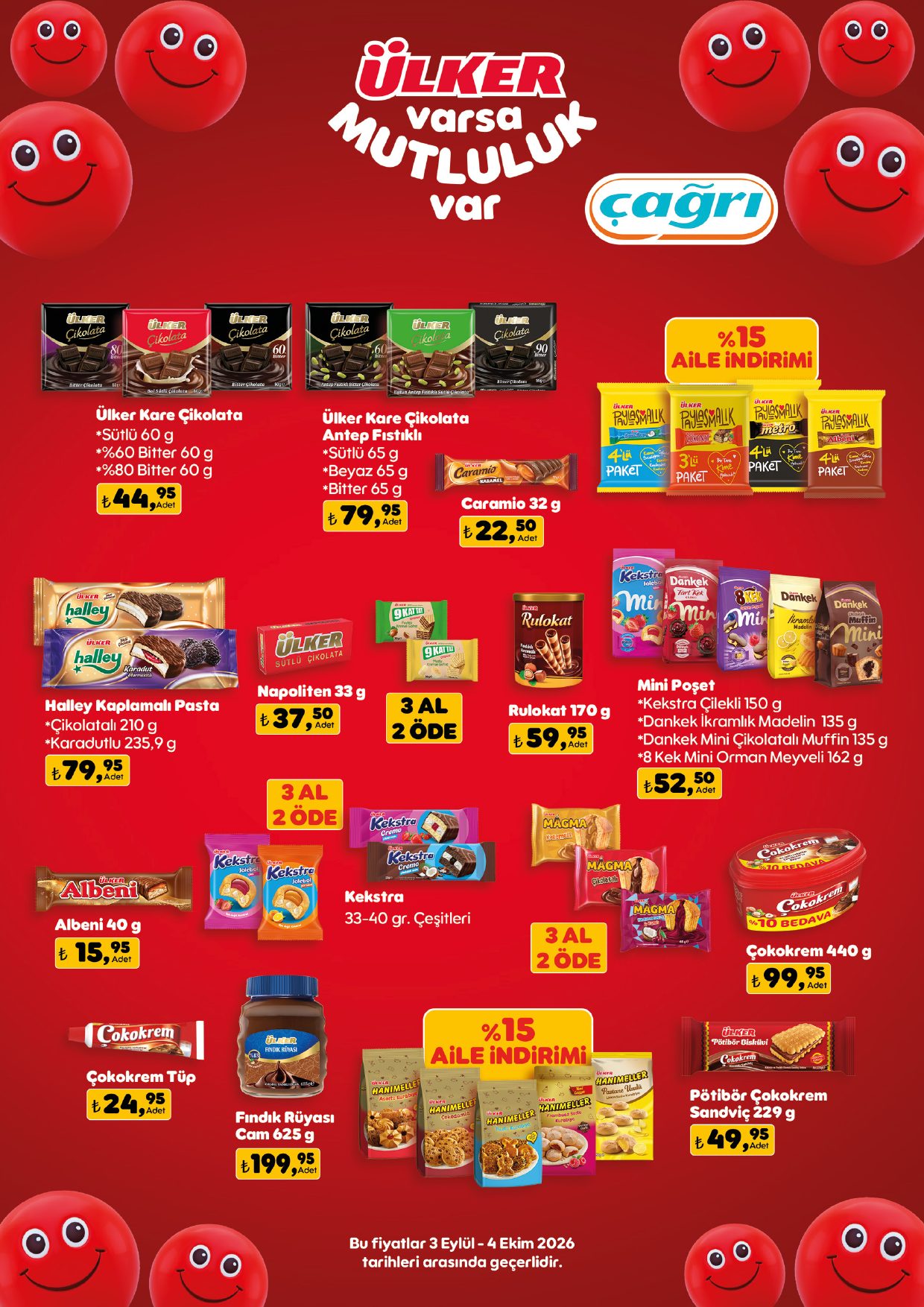 Çağrı Market Broşürü 3 Eylül - 4 Ekim-Ülker