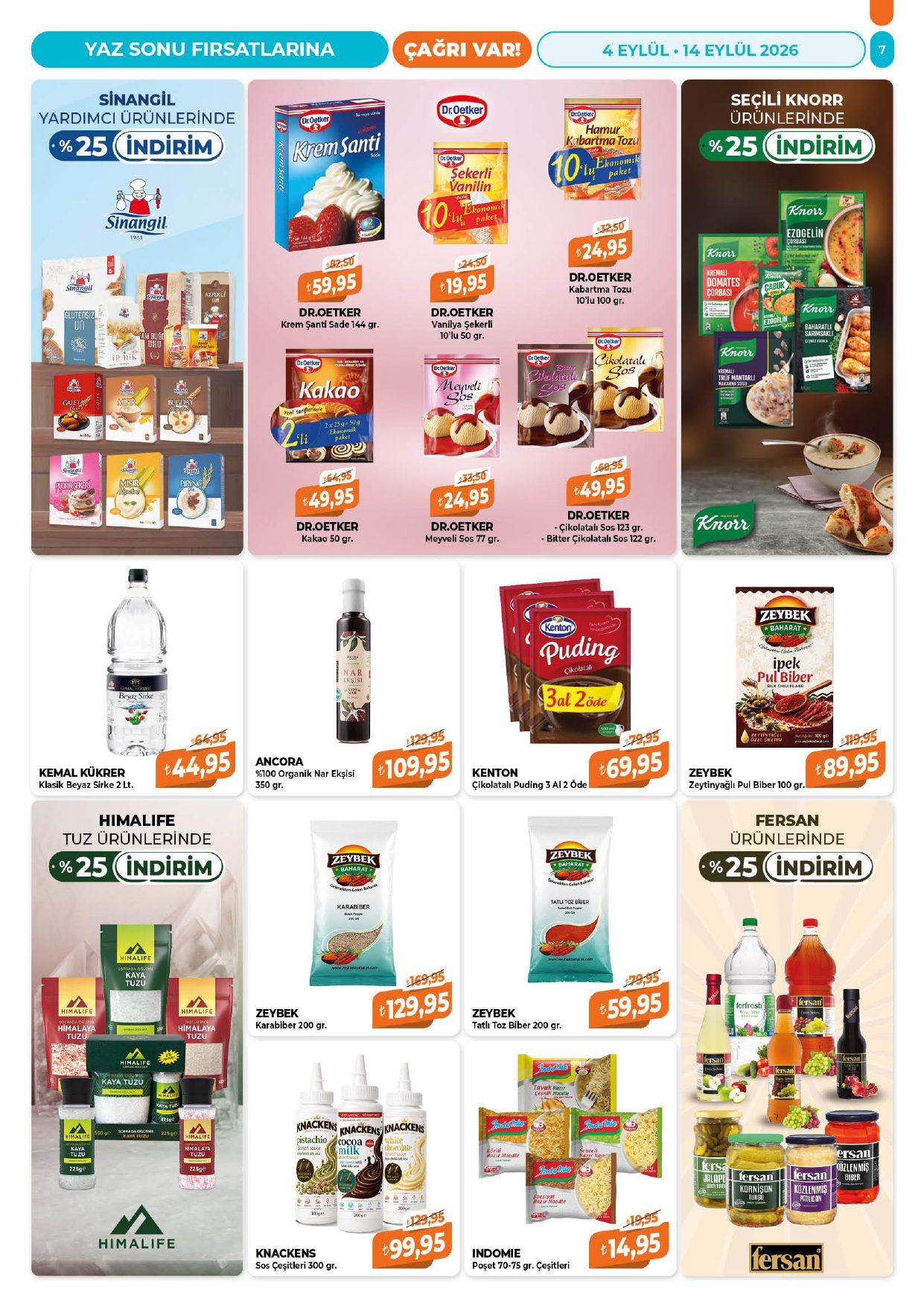 Çağrı Market Broşürü 4-14 Eylül — sayfa 7