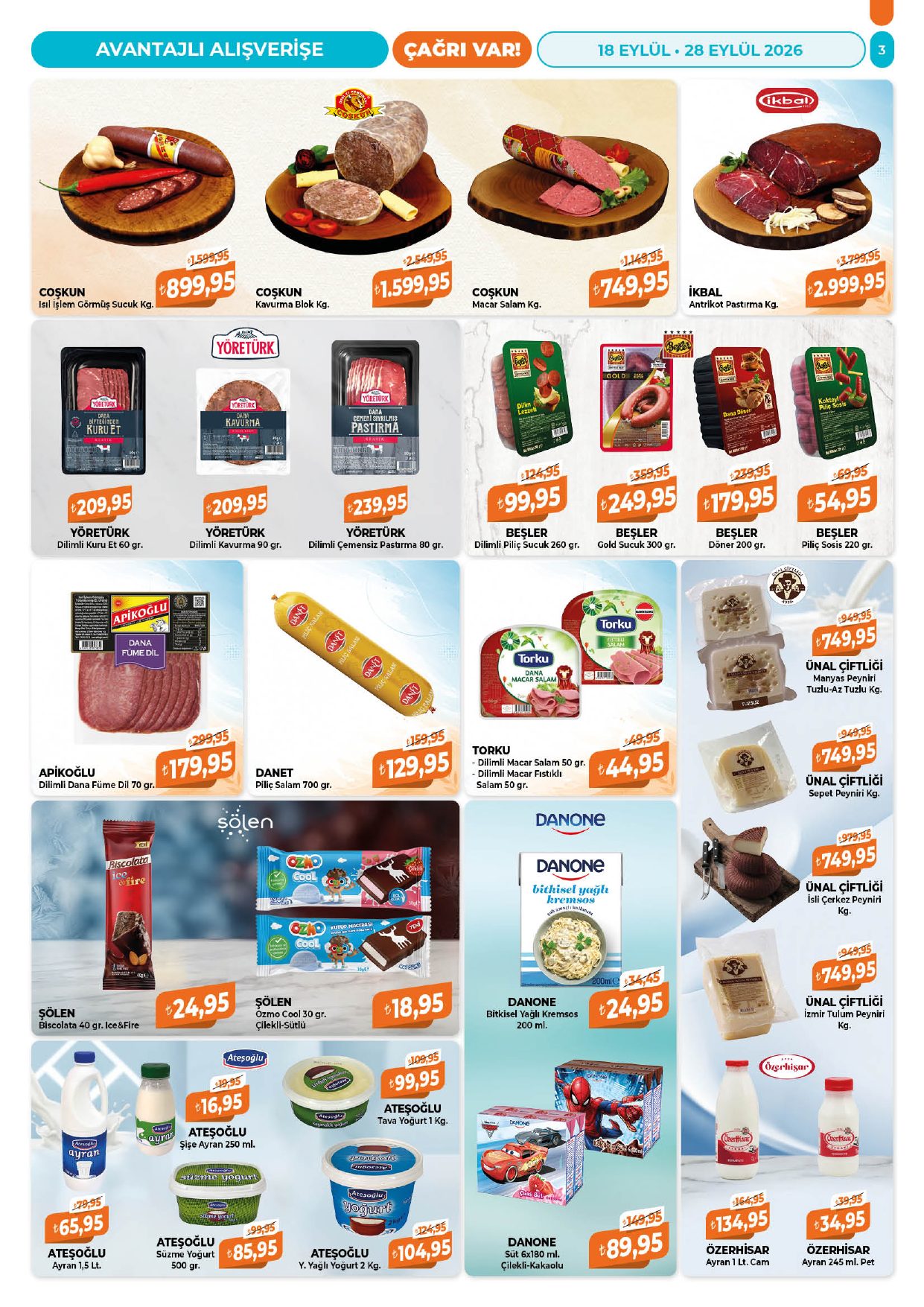 Çağrı Market Broşürü 18-28 Eylül — sayfa 3