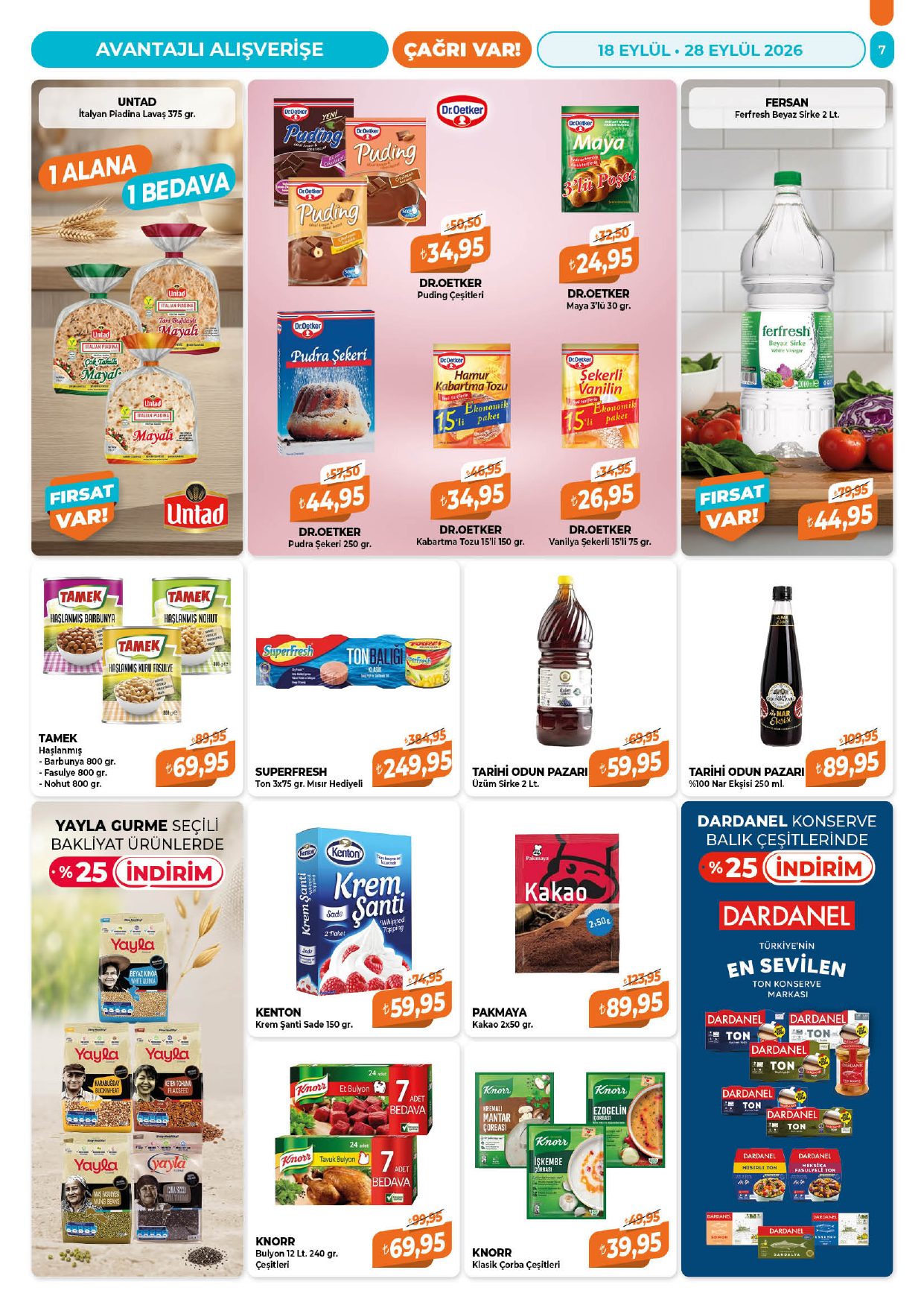 Çağrı Market Broşürü 18-28 Eylül — sayfa 7