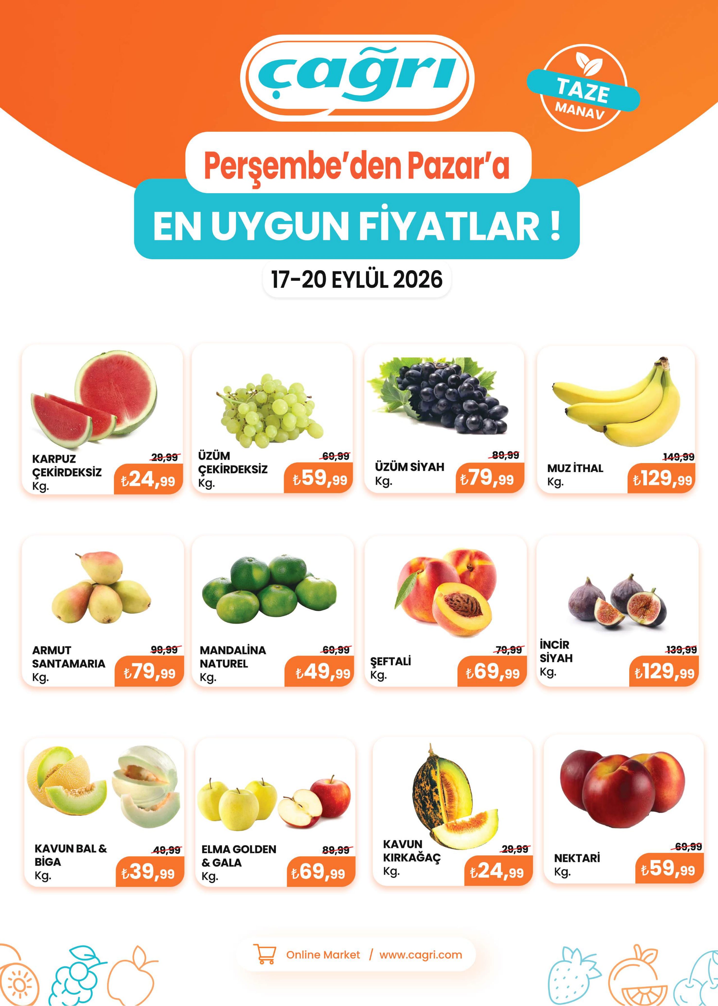Çağrı Market Broşürü 17-20 Eylül-Manav