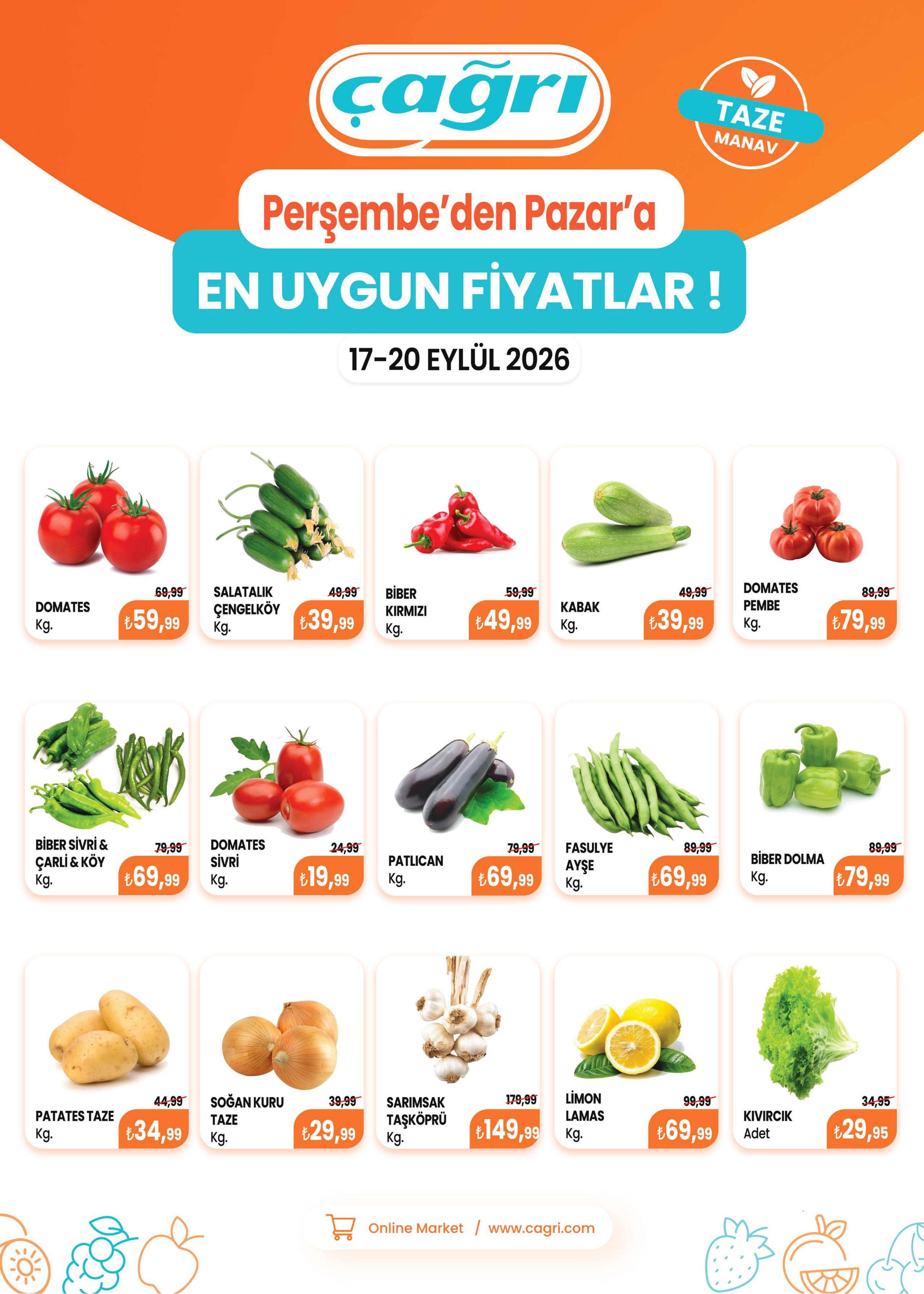 Çağrı Market Broşürü 17-20 Eylül-Manav — sayfa 2