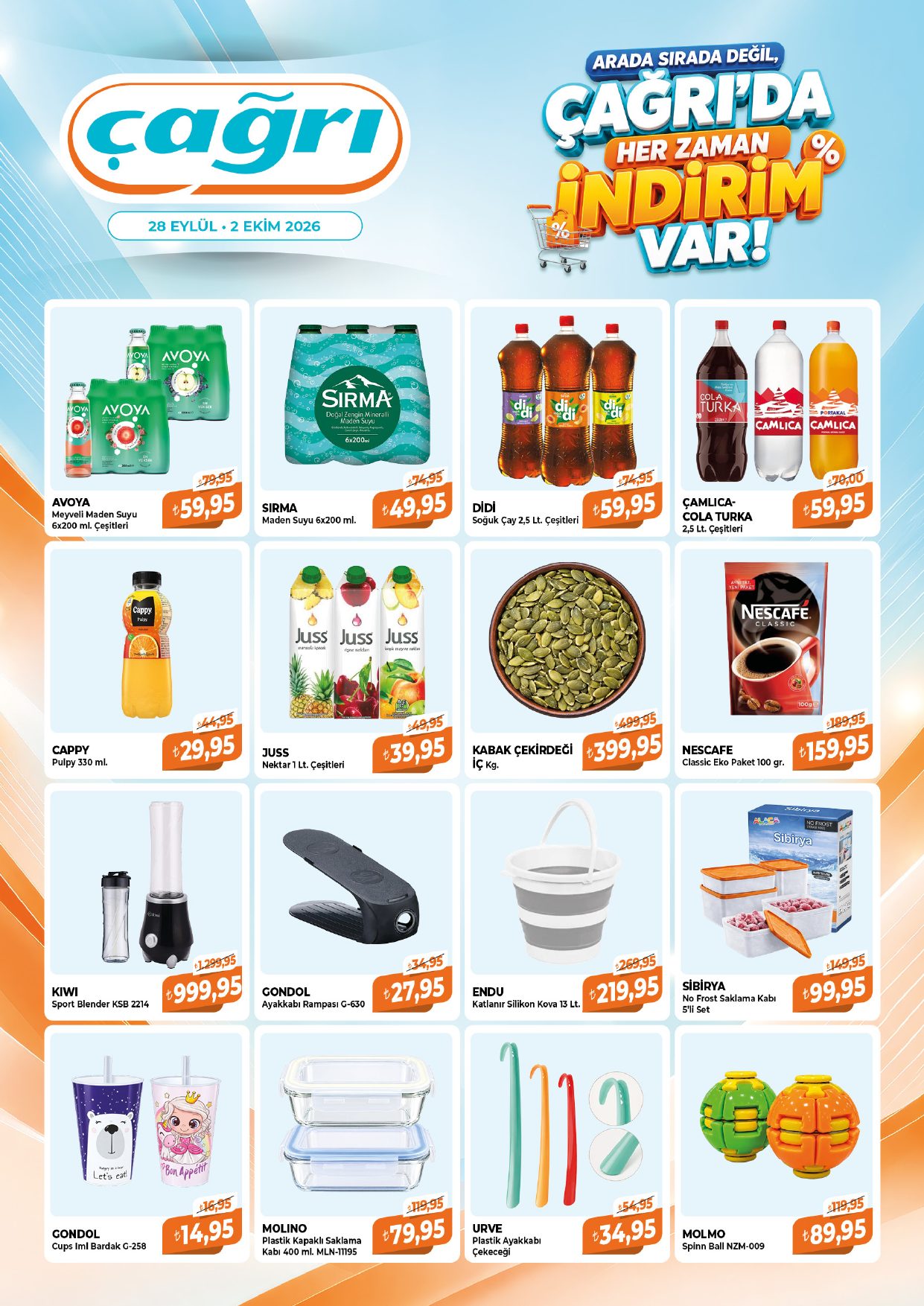 Çağrı Market Broşürü 28 Eylül - 2 Ekim-Çağrı'da Hep İndirim Var! — sayfa 3