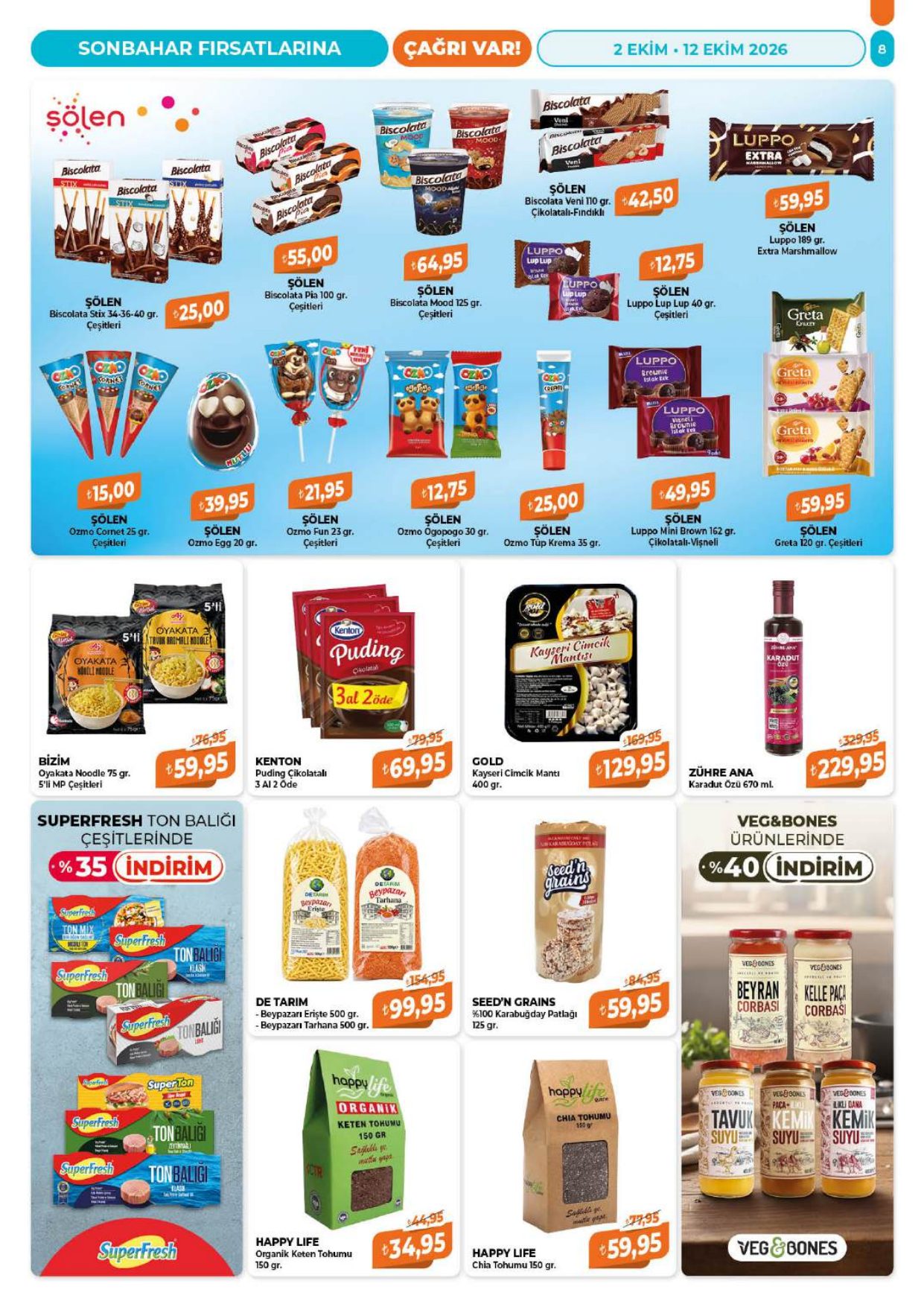 Çağrı Market Broşürü 2-12 Ekim — sayfa 8