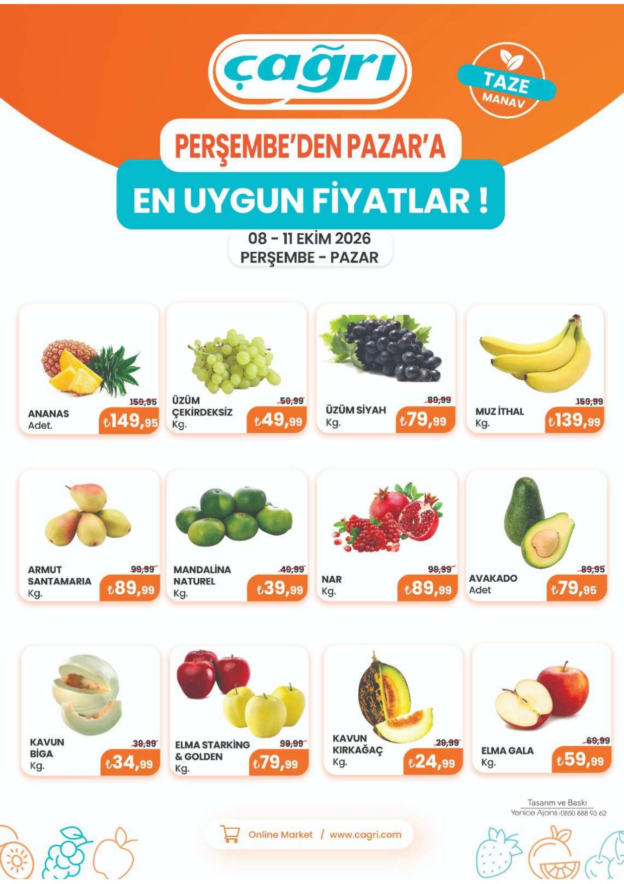 Çağrı Market Broşürü 8-11 Ekim-Manav