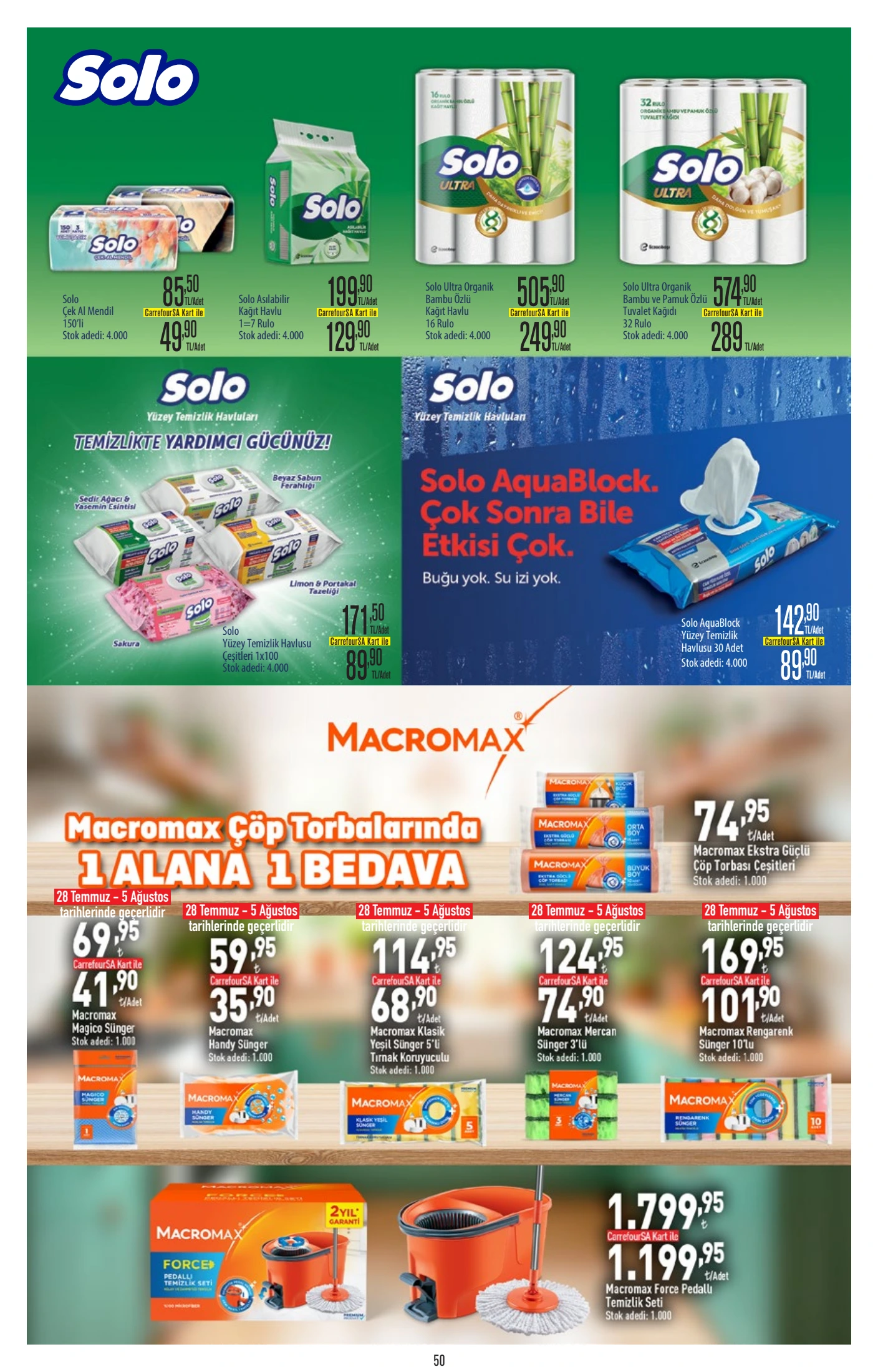 CarrefourSA Broşürü 23 Temmuz-5 Ağustos — sayfa 50