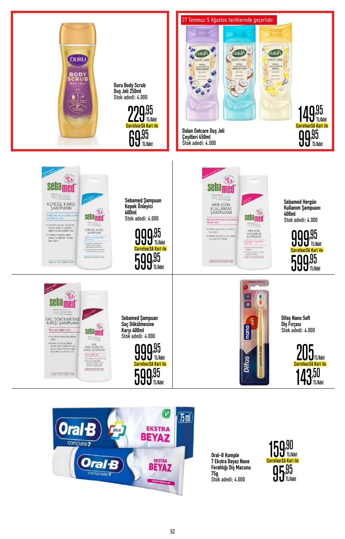 CarrefourSA Broşürü 23 Temmuz-5 Ağustos — sayfa 52