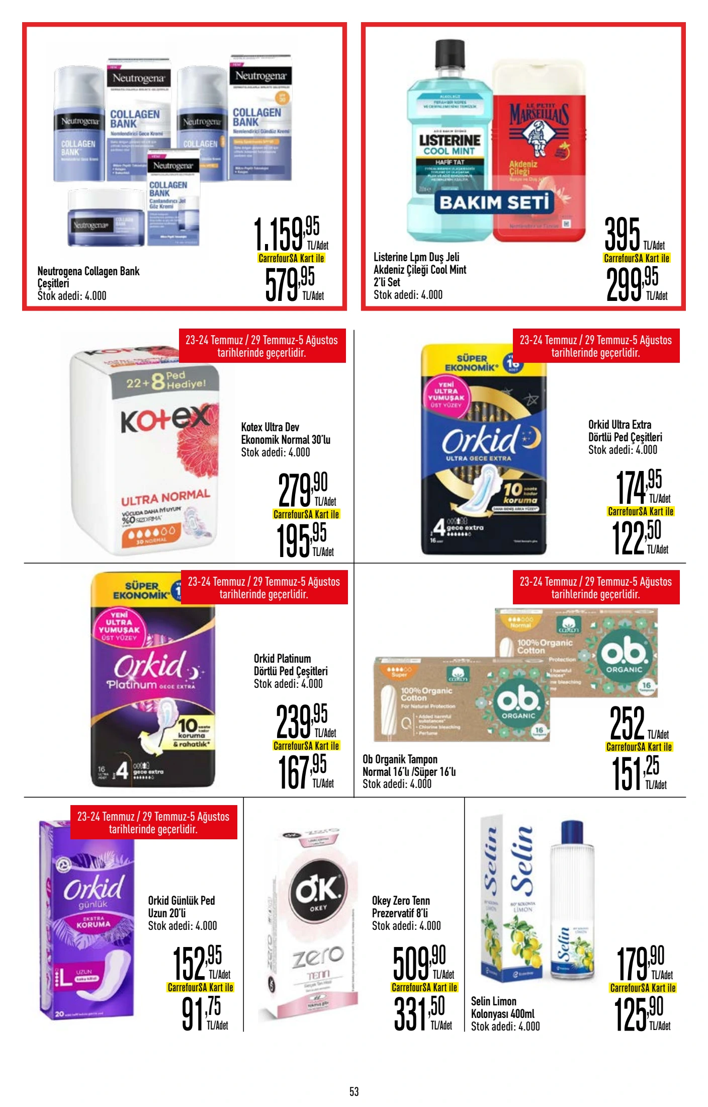 CarrefourSA Broşürü 23 Temmuz-5 Ağustos — sayfa 53