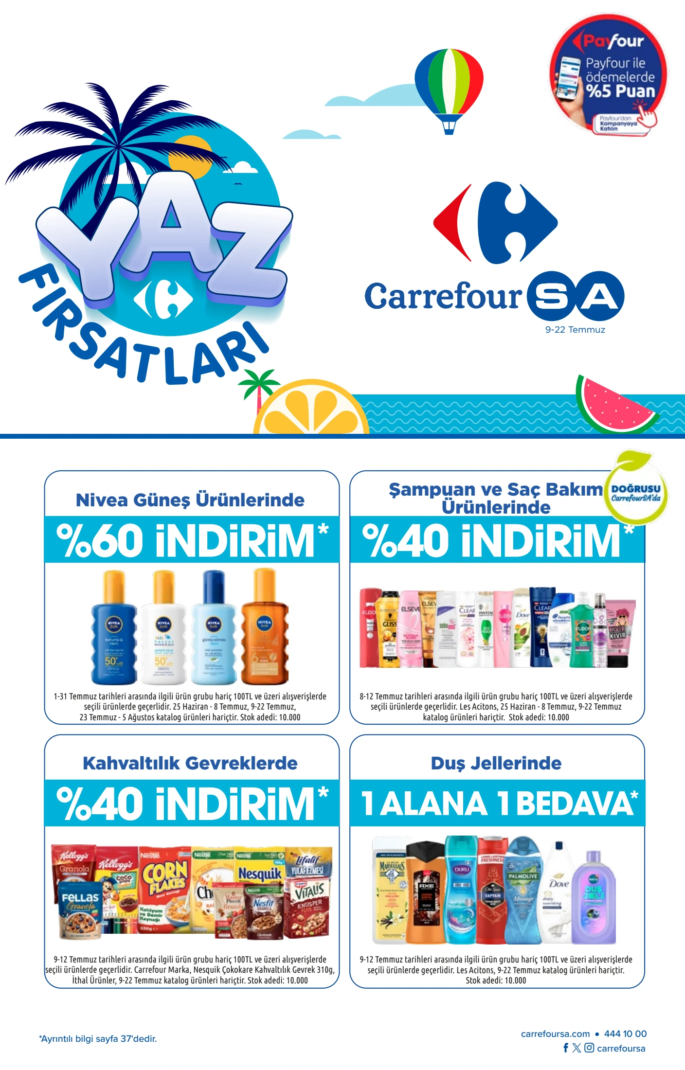 CarrefourSA Broşürü 9-22 Temmuz — sayfa 1