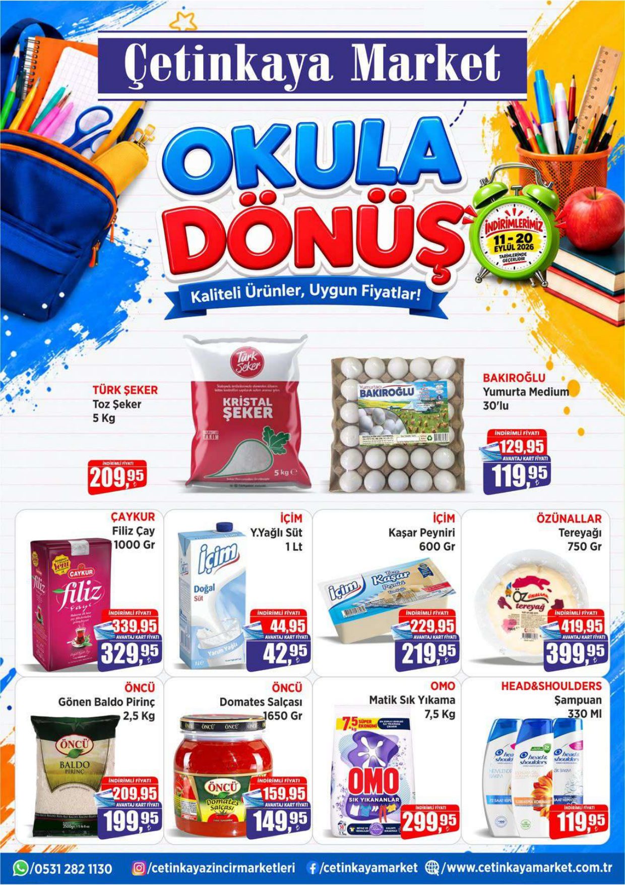 Çetinkaya Marketleri Broşürü 11-20 Eylül İndirimleri