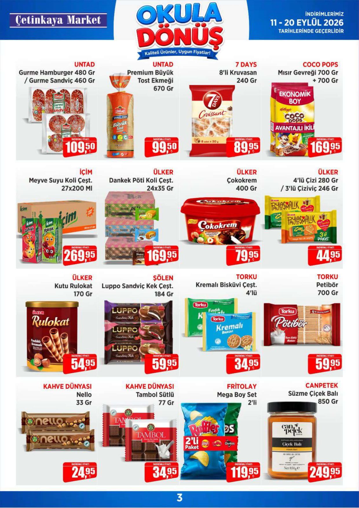 Çetinkaya Marketleri Broşürü 11-20 Eylül İndirimleri — sayfa 3