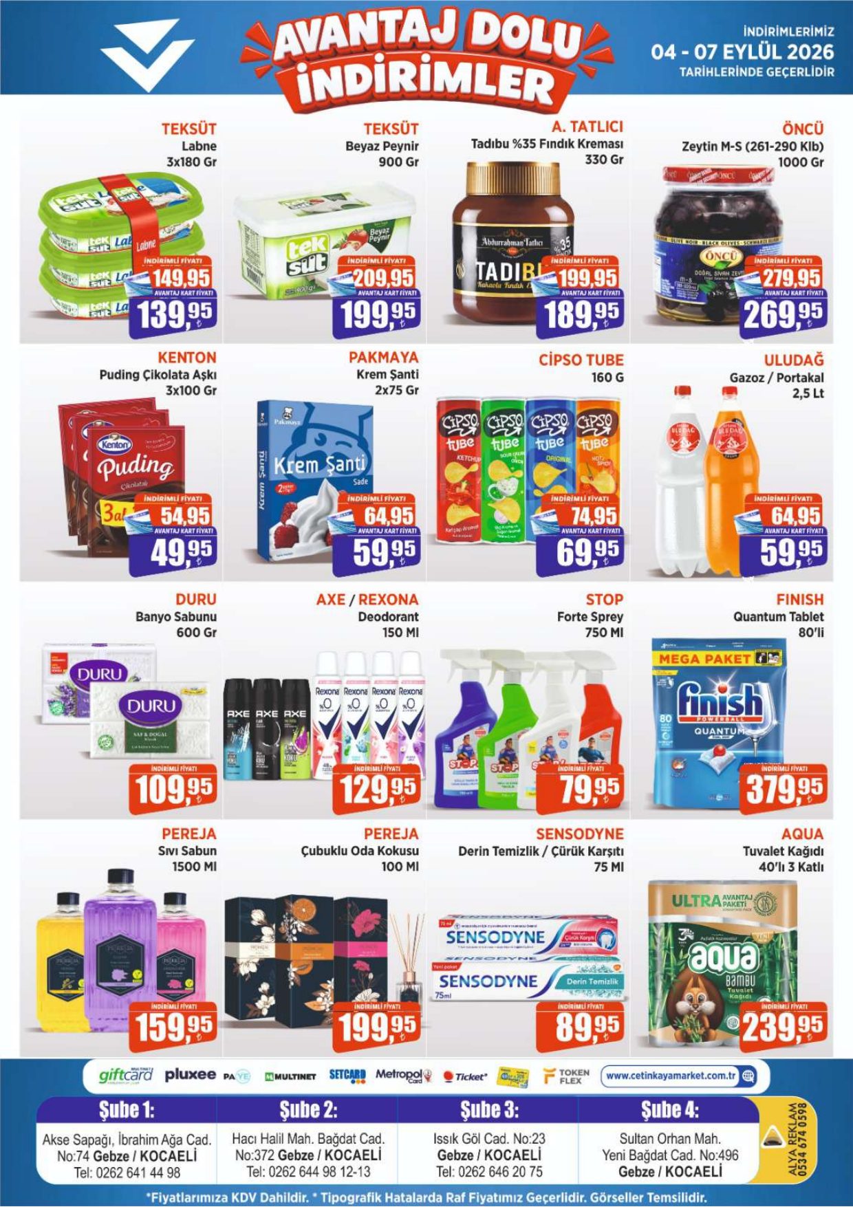 Çetinkaya Marketleri Broşürü 4-7 Eylül Haftasonu İndirimleri — sayfa 2