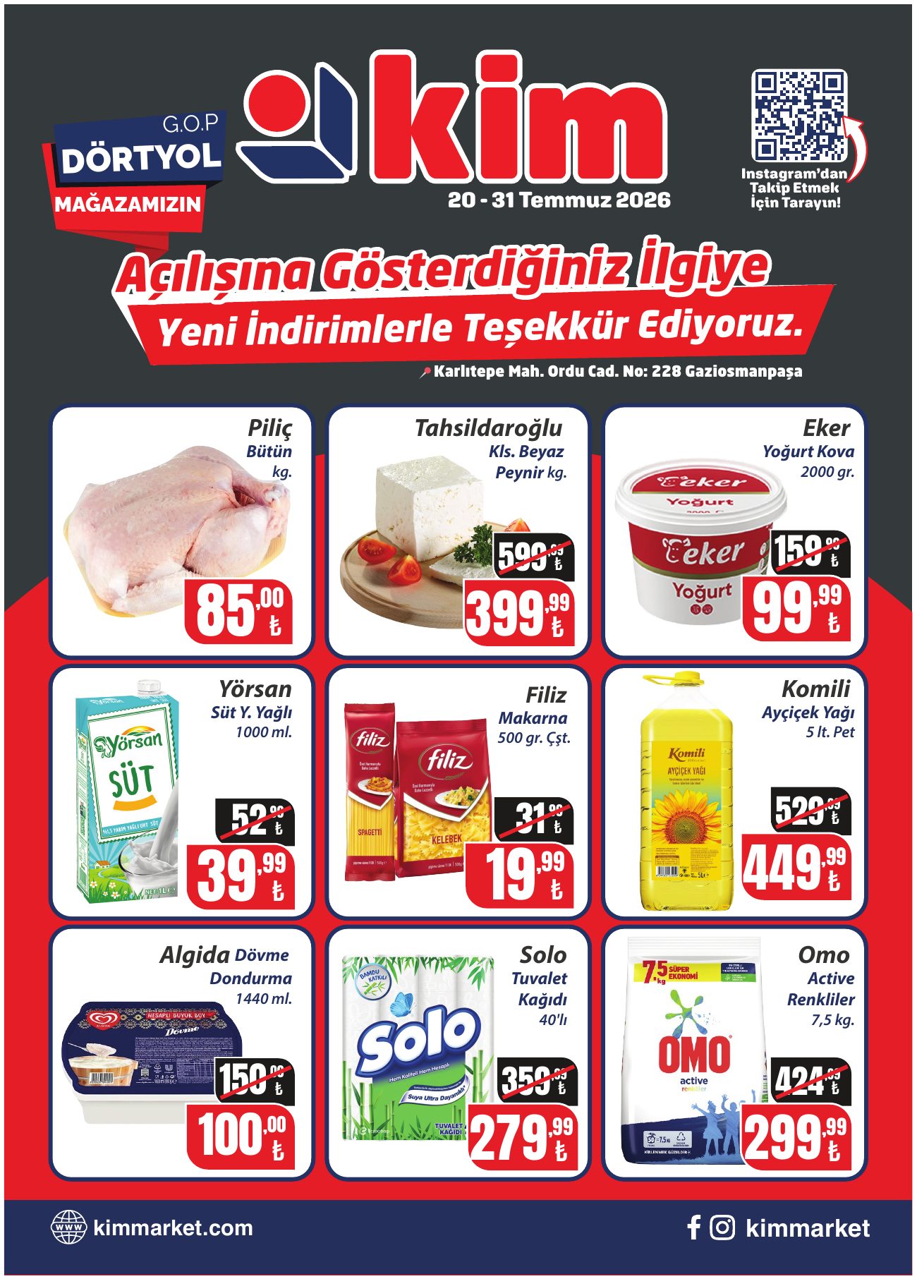 Kim Market Broşürü 20 - 31 Temmuz I Yeni Mağaza Açılış Özel — sayfa 1