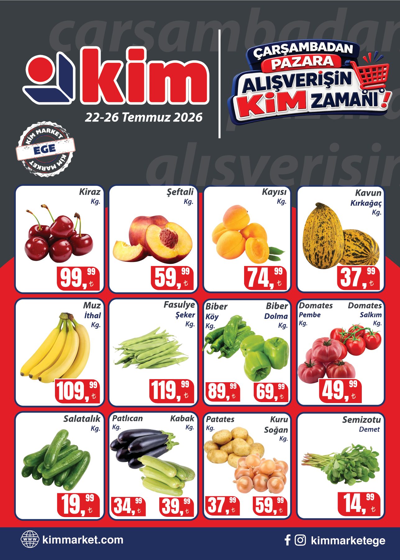 Kim Market Broşürü 22-26 Temmuz | Ege