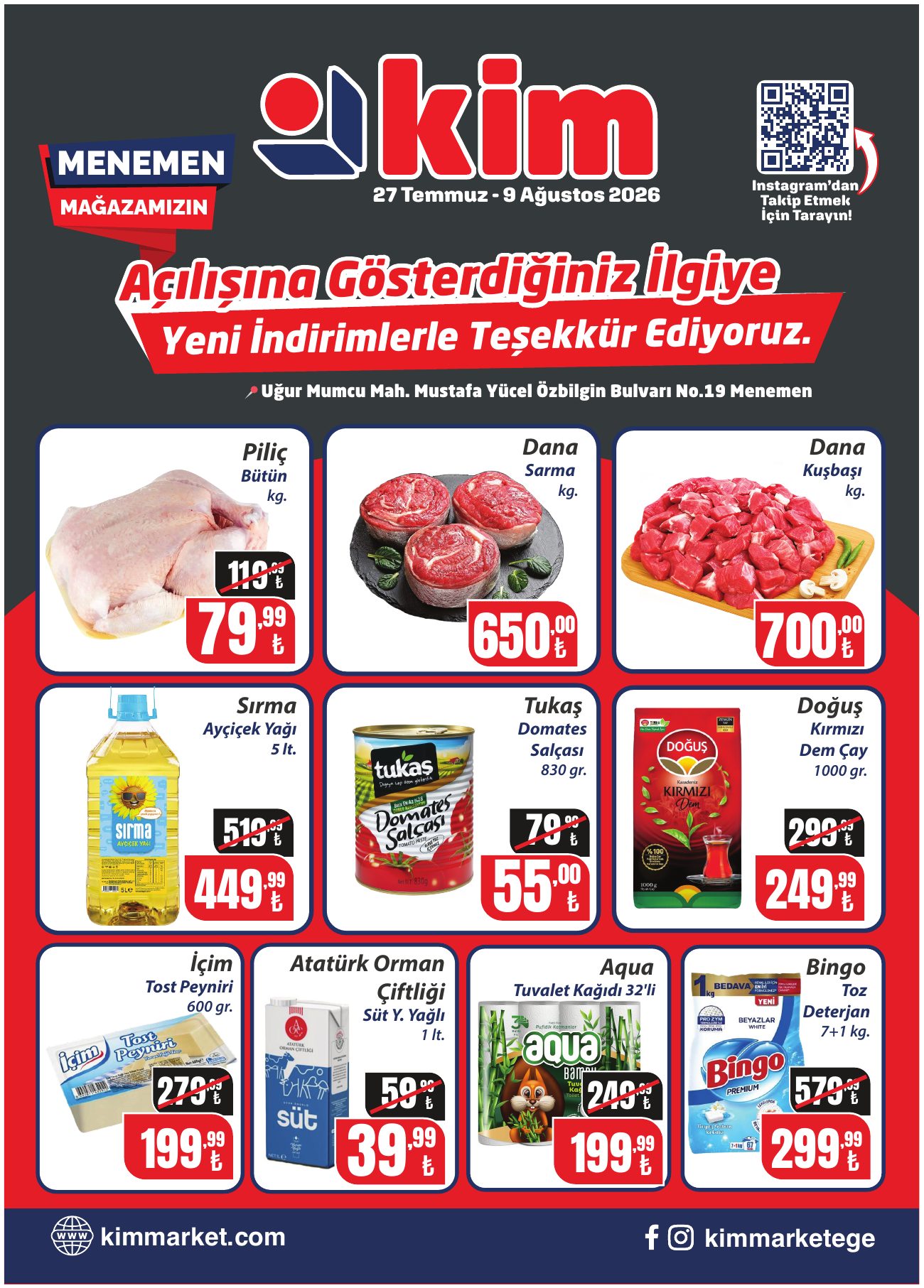 Kim Market Broşürü 27 Temmuz-9 Ağustos I Yeni Mağaza Açılış Özel
