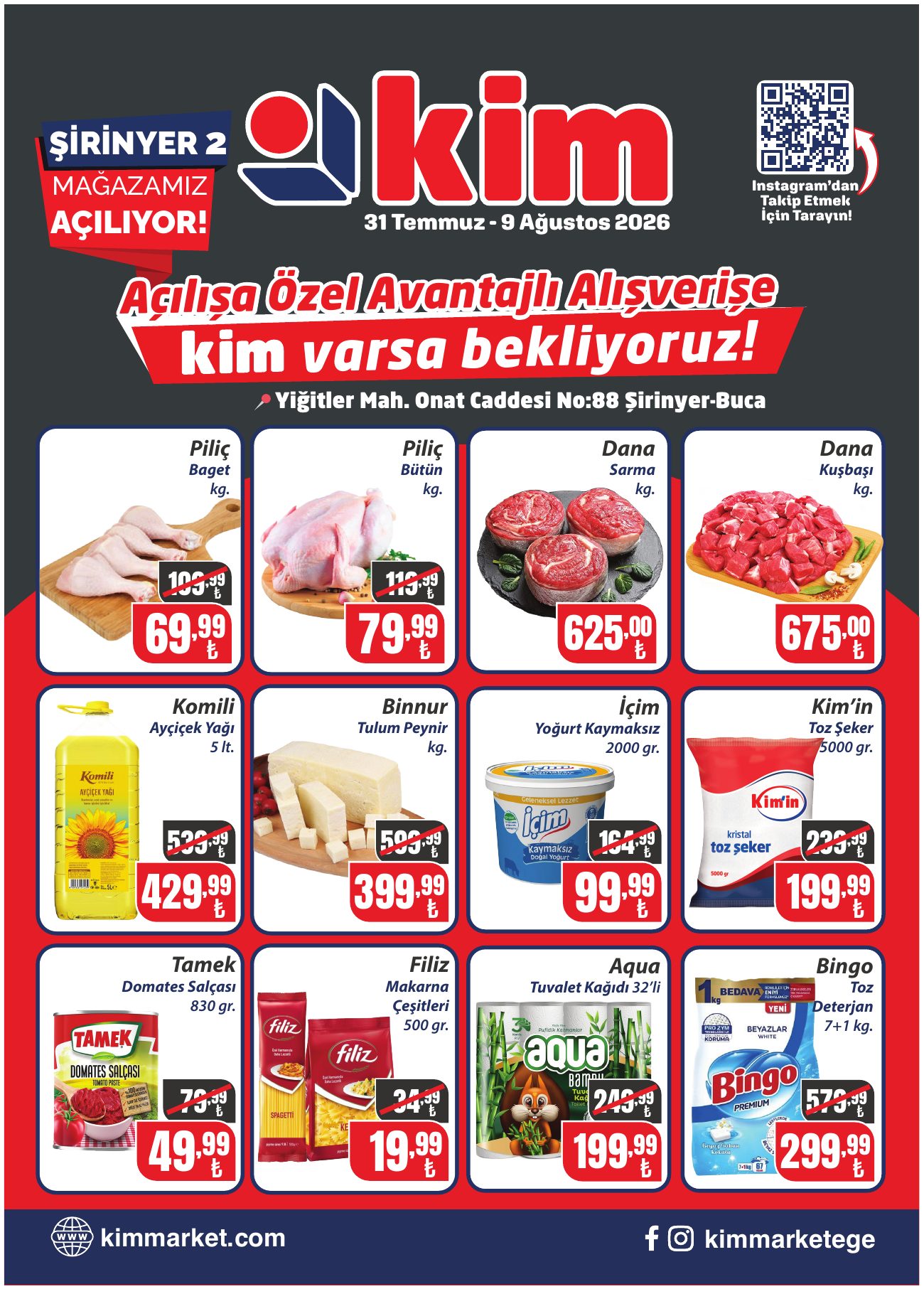 Kim Market Broşürü 31 Temmuz-9 Ağustos I Yeni Mağaza Açılış