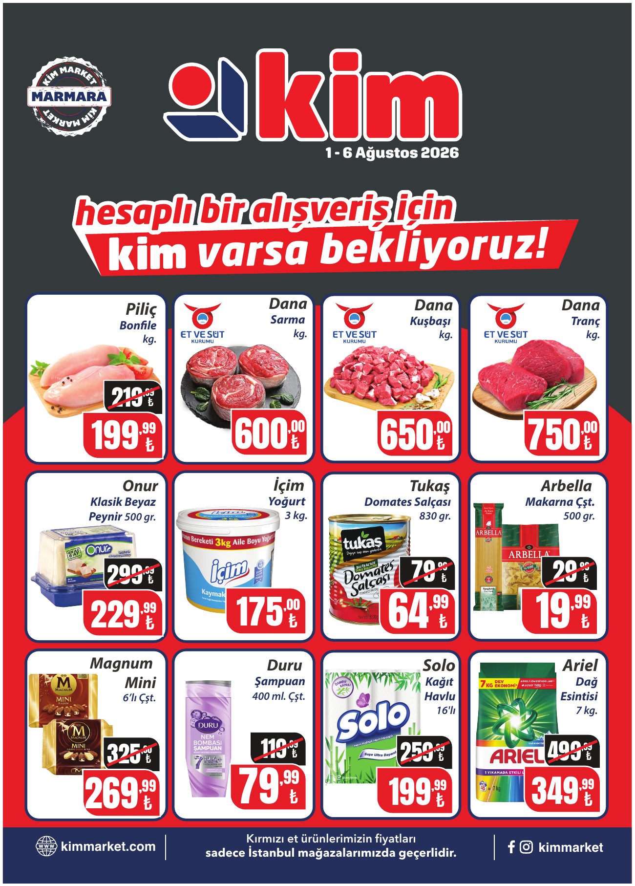 Kim Market Broşürü 1-6 Ağustos | Marmara