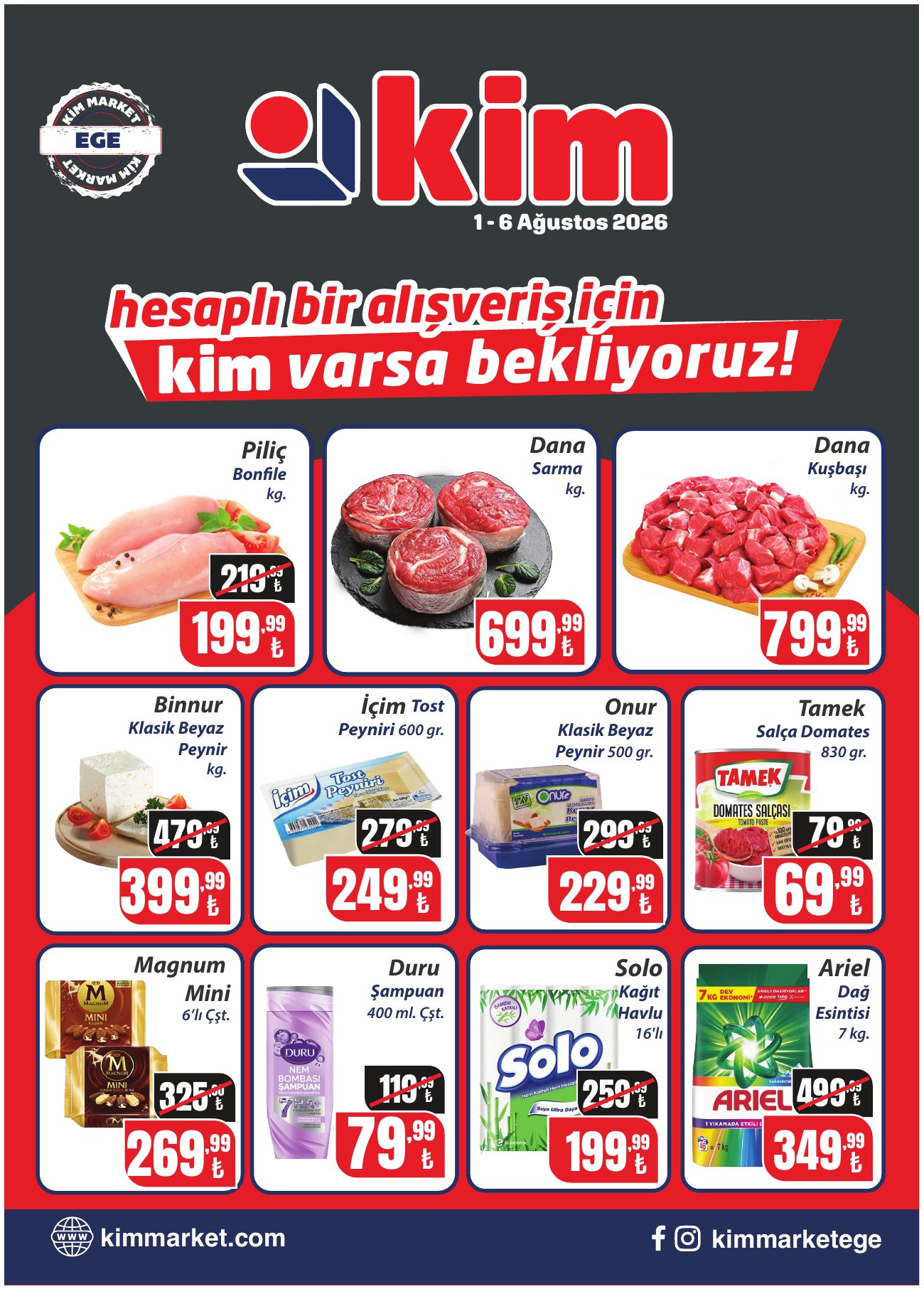 Kim Market Broşürü 1-6 Ağustos | Ege