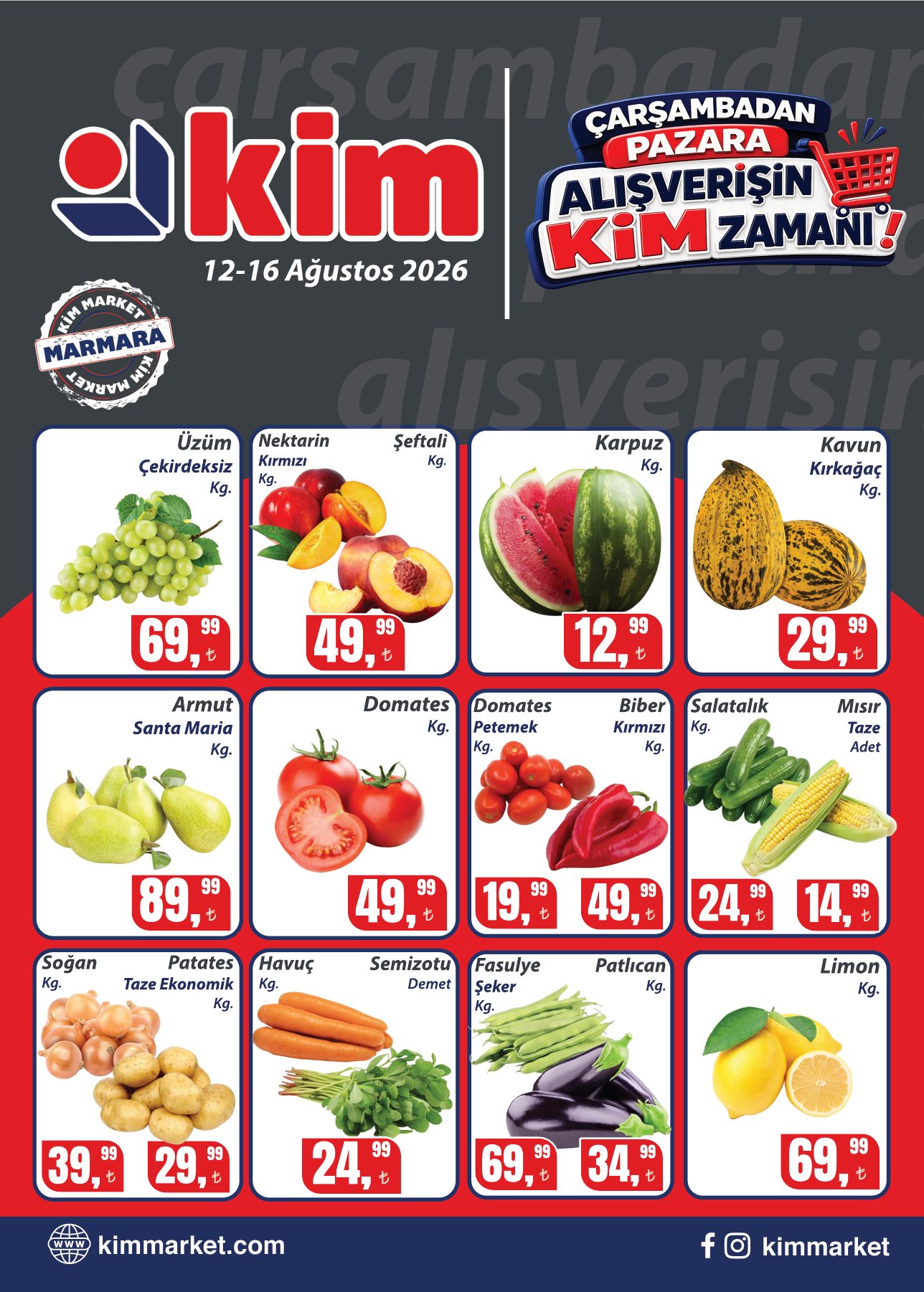 Kim Market Broşürü 12-16 Ağustos | Marmara