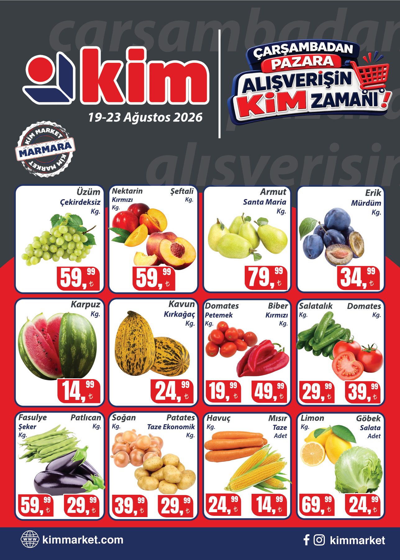 Kim Market Broşürü 19-23 Ağustos | Marmara