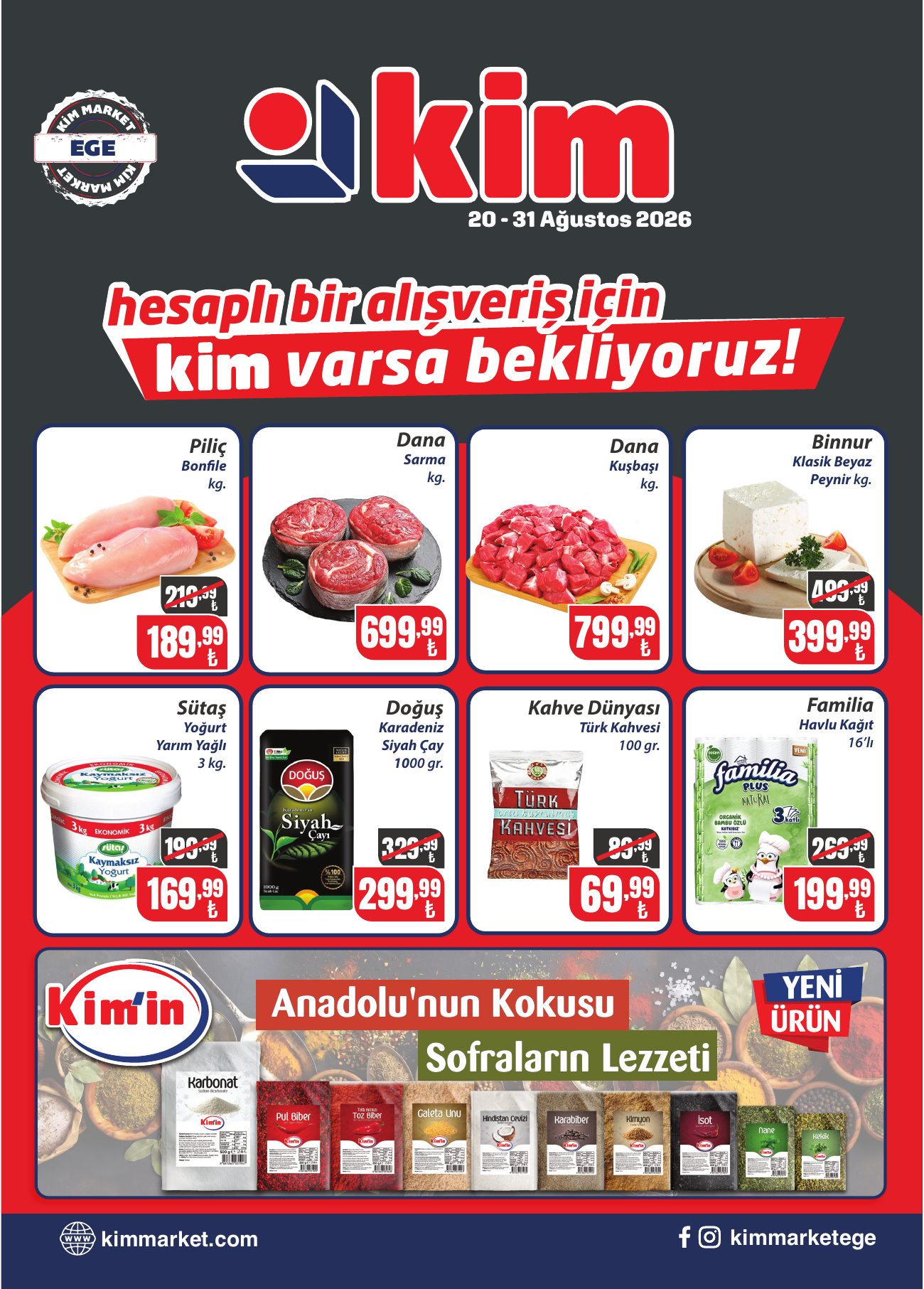 Kim Market Broşürü 20-31 Ağustos | Ege