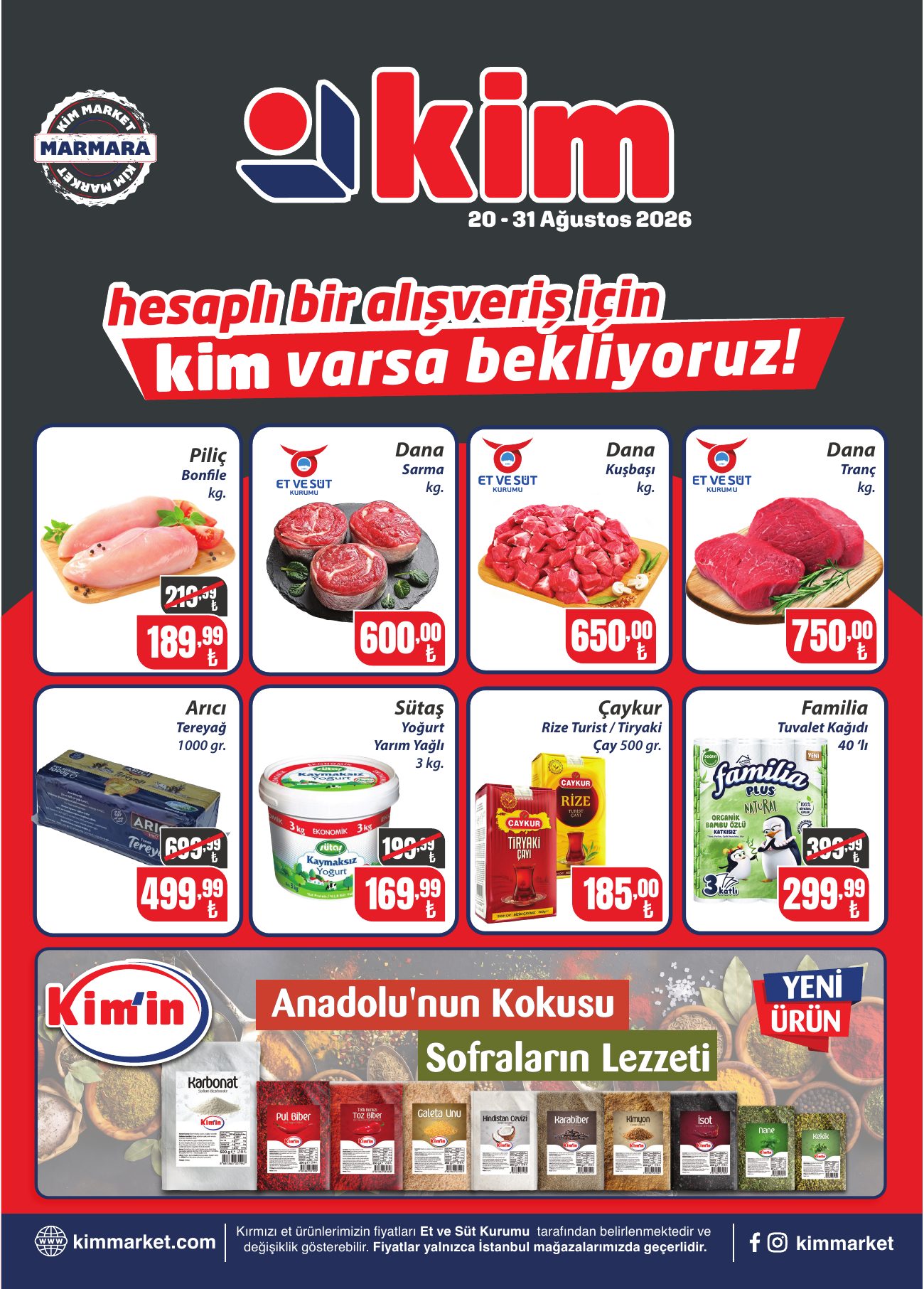 Kim Market Broşürü 20-31 Ağustos | Marmara