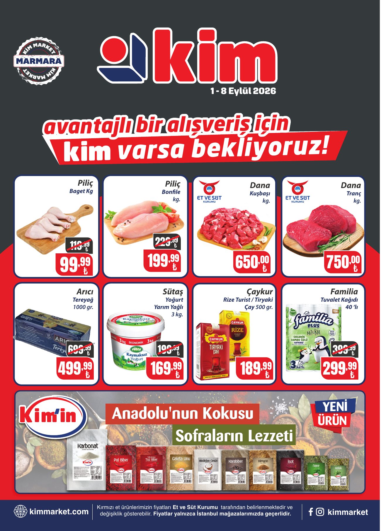 Kim Market Broşürü 1-8 Eylül | Marmara