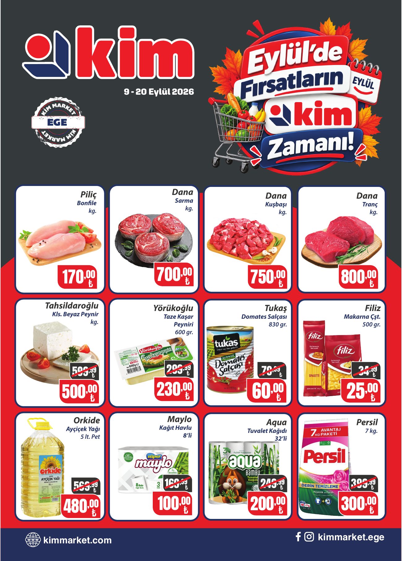 Kim Market Broşürü 9-20 Eylül | Ege