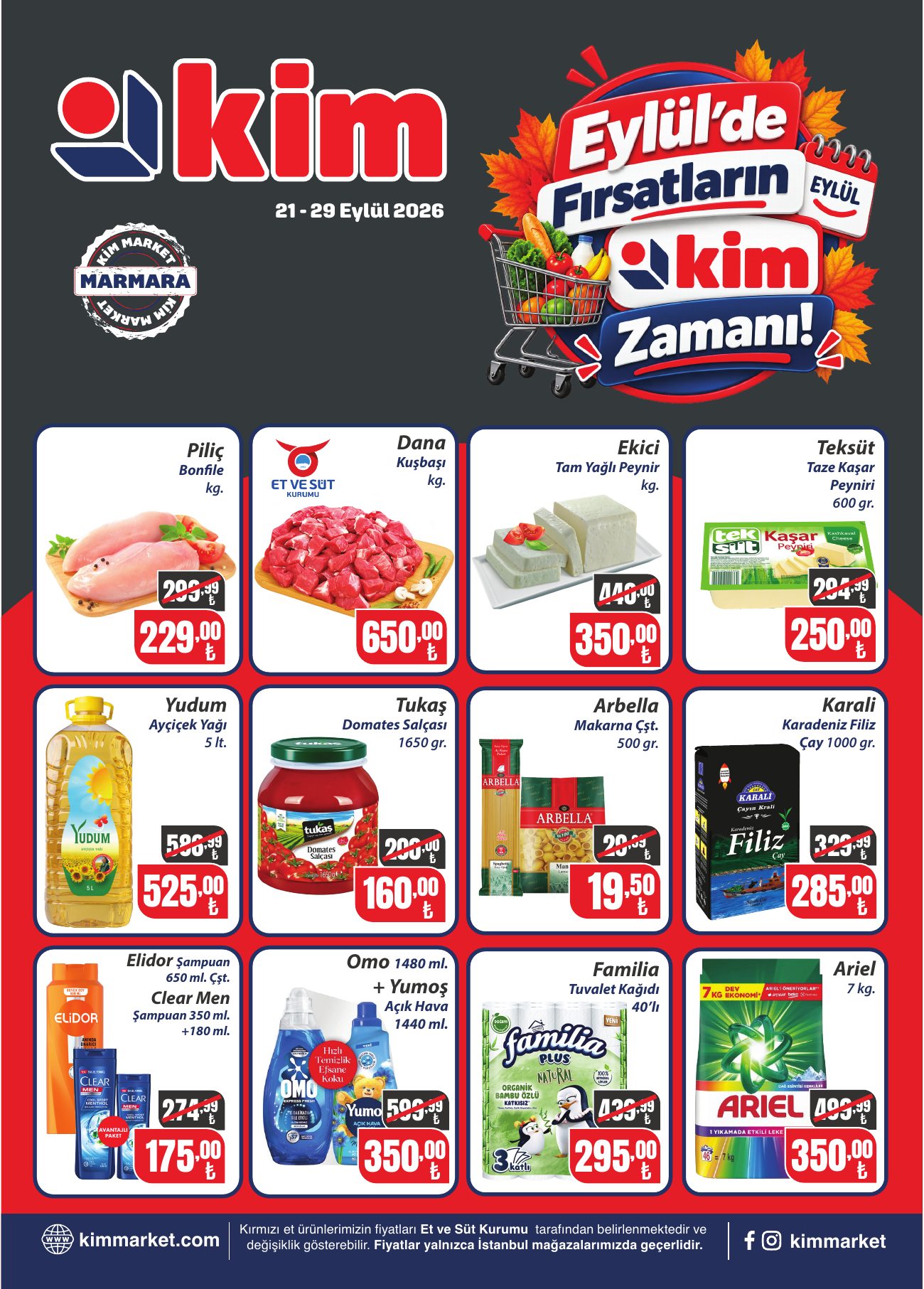 Kim Market Broşürü 21-29 Eylül | Marmara